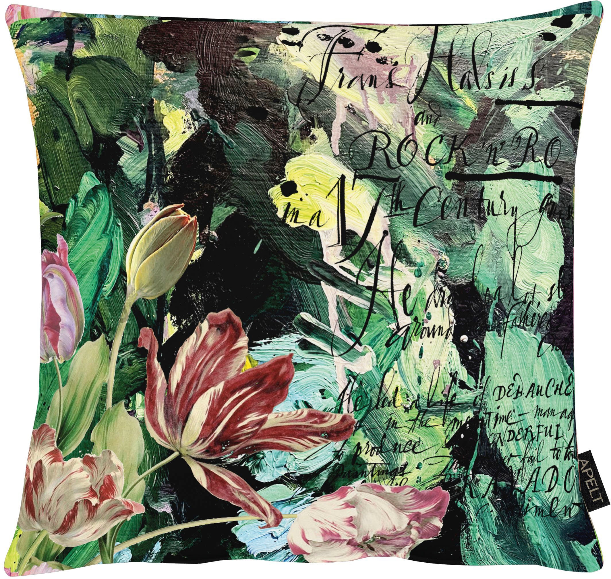 APELT Dekokissen »Sylvie«, mit Tulpen Stück ohne kaufen und bequem Kissenhülle Graffiti-Motiv, 1 Füllung