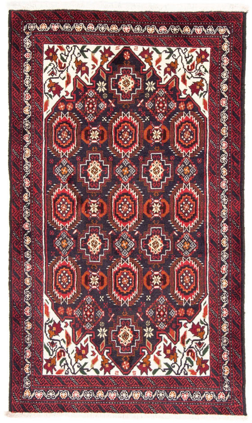 Image of morgenland Hochflor-Läufer »Belutsch Medaillon Blu scuro 196 x 110 cm«, rechteckig, 0,8 mm Höhe, Handgeknüpft bei Ackermann Versand Schweiz