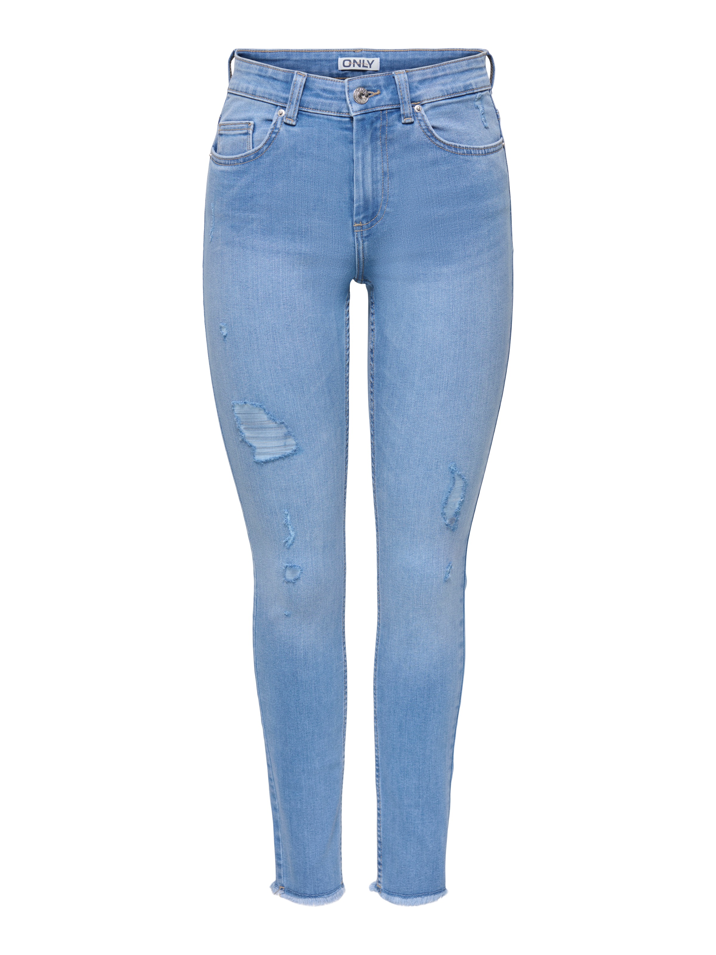 Image of ONLY Skinny-fit-Jeans "ONLLACE MID WAIST SK ANK RW DES DNM BOX" Baumwollmischung, Regular Waist, knöchellang