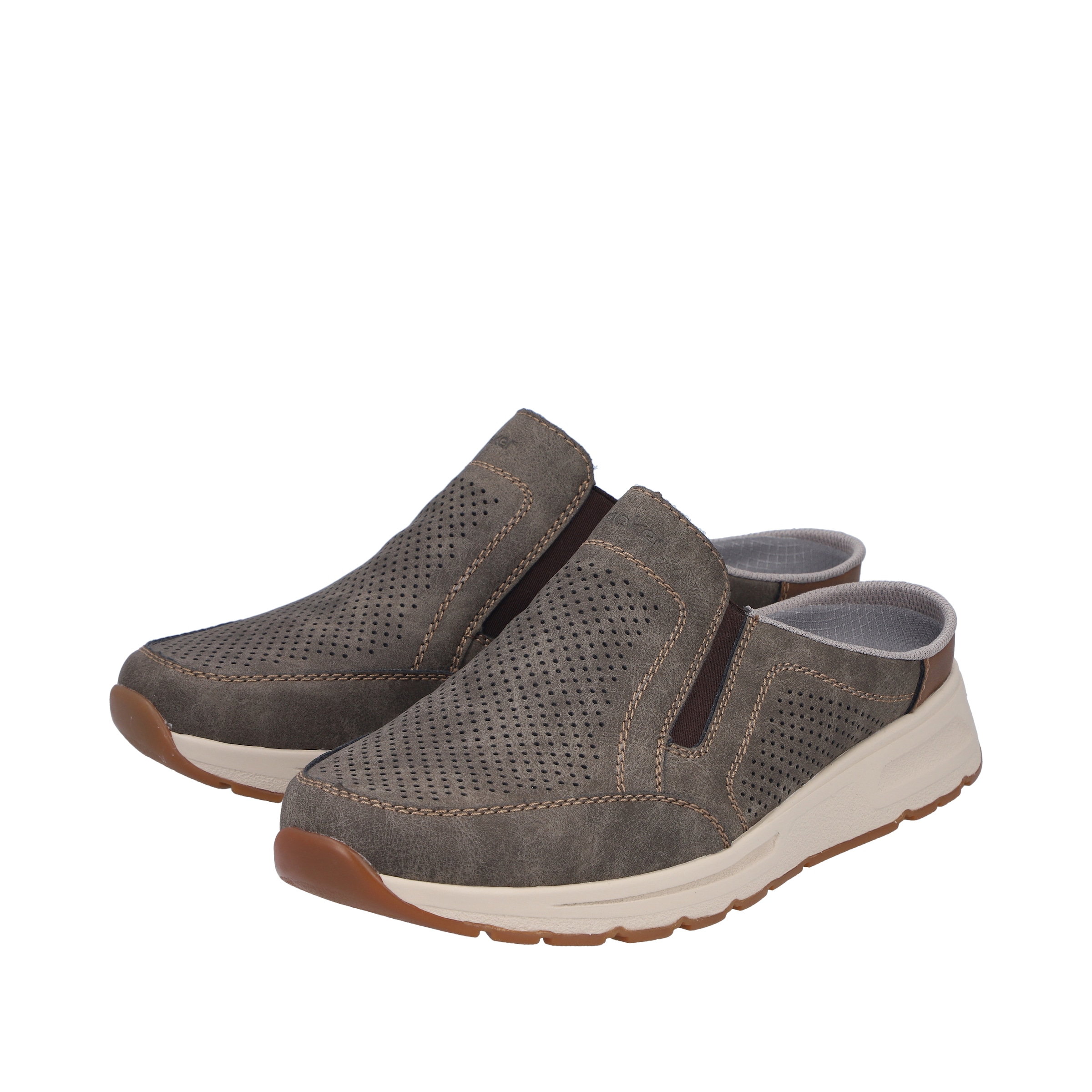 Image of Rieker Clog Sommerschuh, Hausschuh mit seitlichen Stretcheinsätzen
