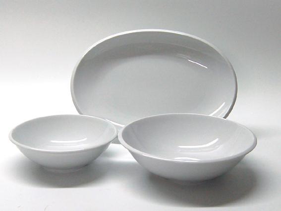 Servier-Set "Nowo", Porzellan, (Set, 1 Platte, 2 Schalen)