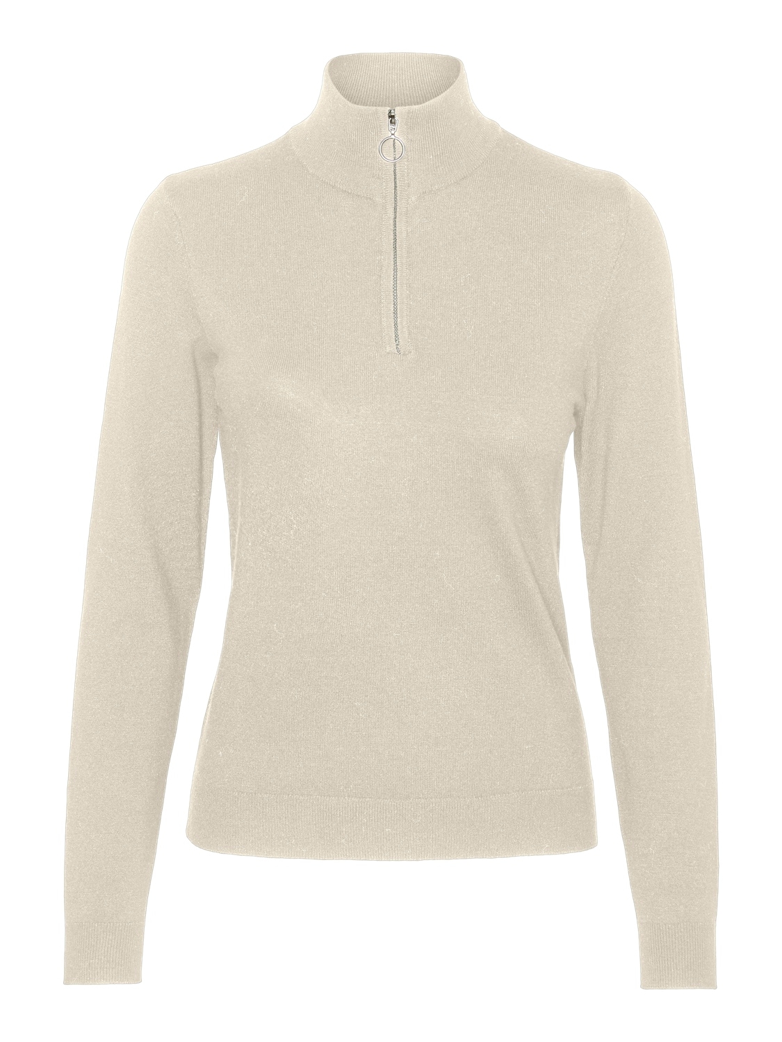 Stehkragenpullover »VMHAPPINESS LS HIGHNECK ZIP PULL GA BOO«