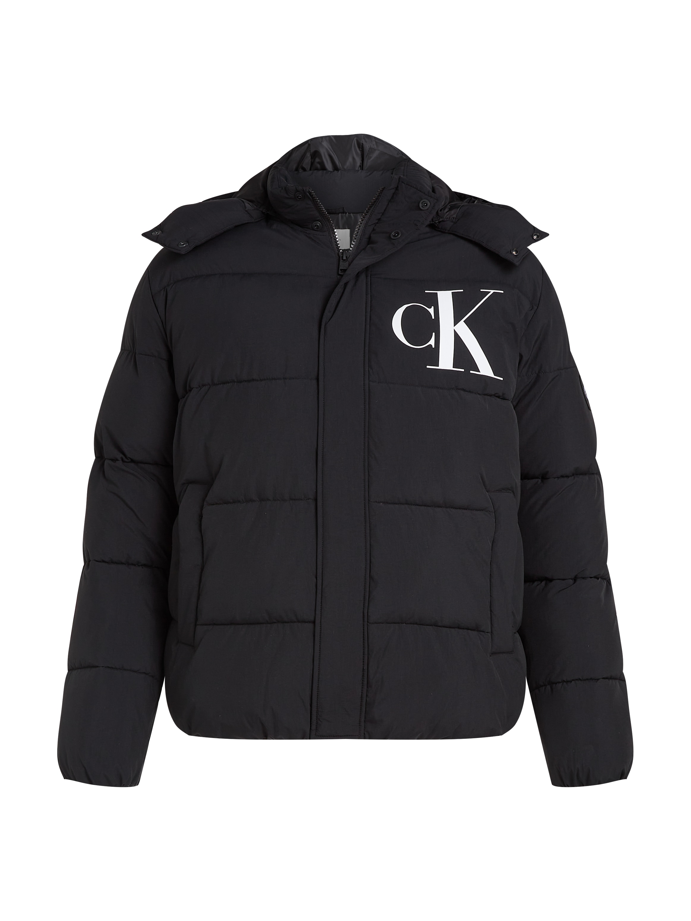 Calvin Klein Jeans Plus Outdoorjacke »Plus Essentials Non Down Jacket«, mit Kapuze, in Grossen Grössen mit Logoprägung