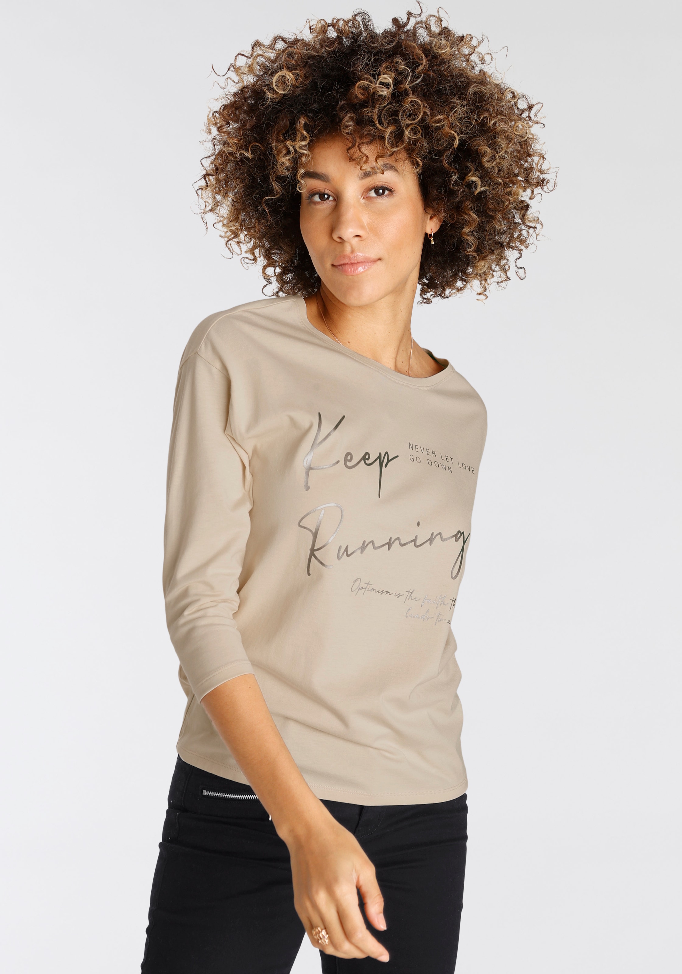 ♕ Boysen's 3/4-Arm-Shirt, mit liebevollem Wording-Print - NEUE KOLLEKTION  versandkostenfrei bestellen
