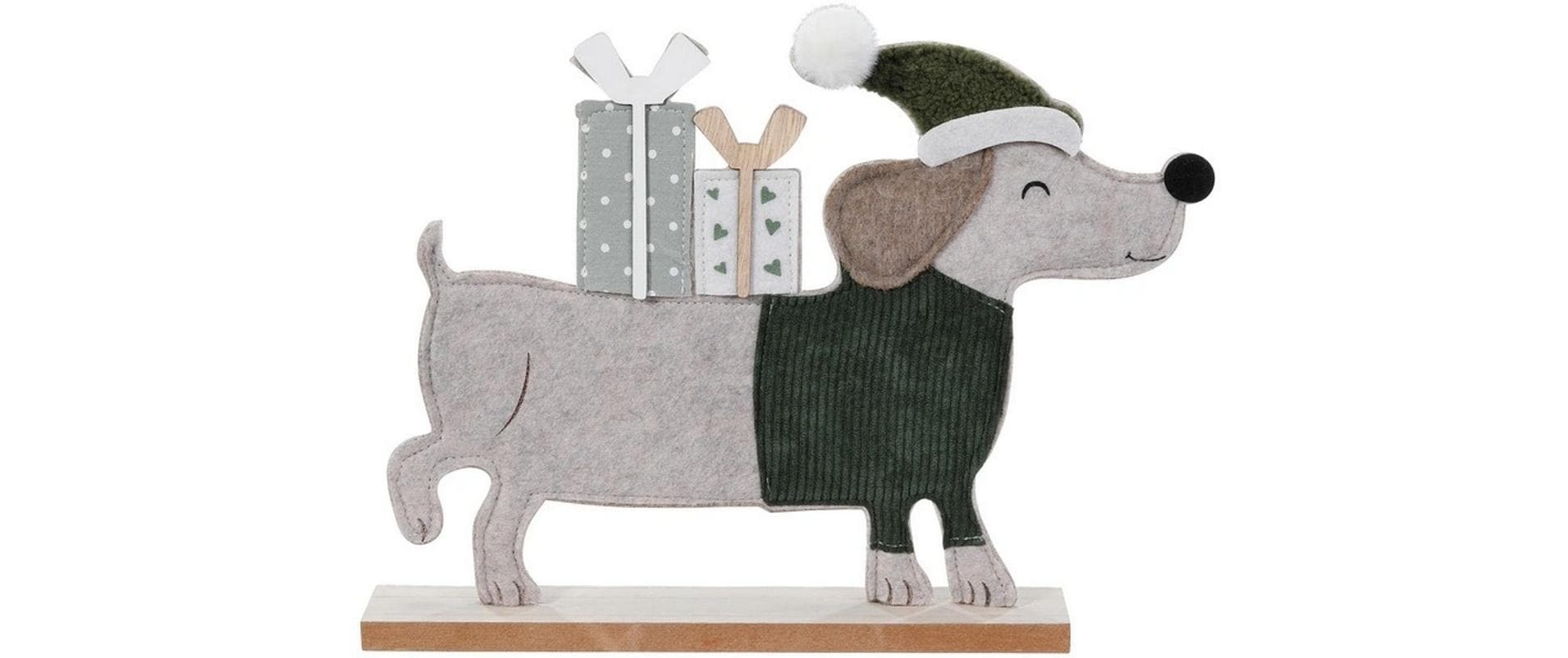 Image of Weihnachtsfigur "Aufsteller Dackel, 25.5 cm"