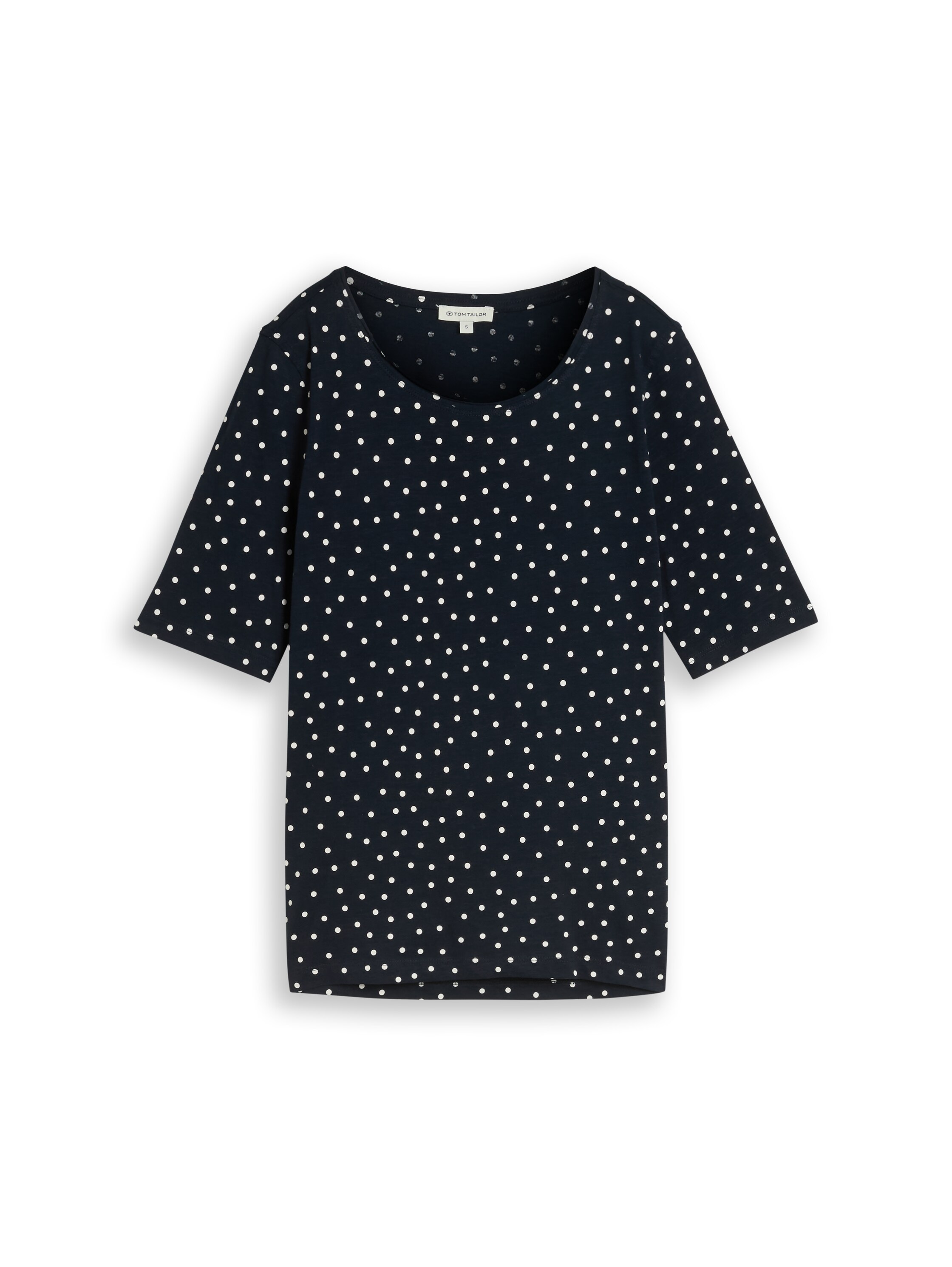 TOM TAILOR Shirt à col rond t-shirt d'été à pois