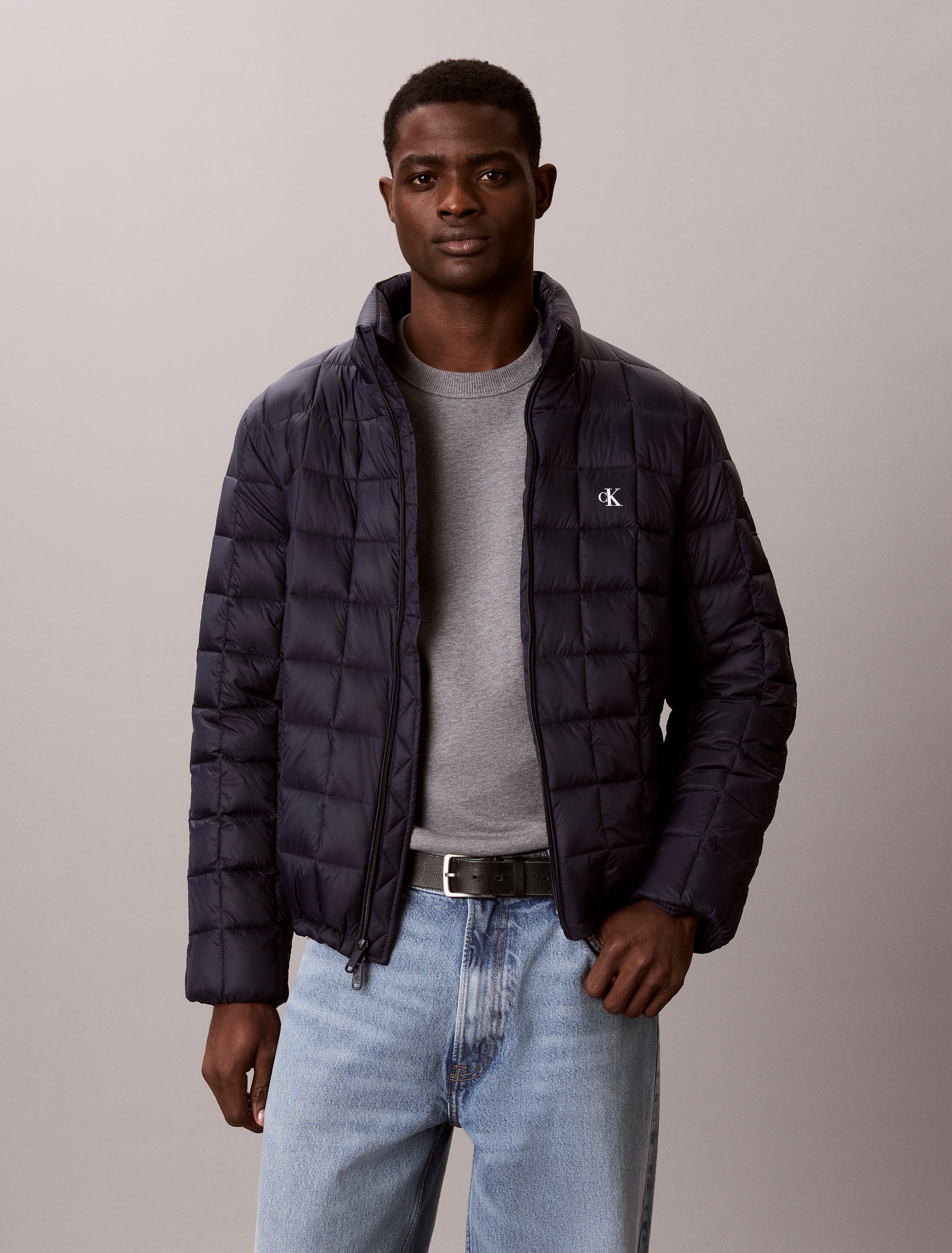 Calvin Klein Veste matelassée Col montant, fermeture éclair 2 voies, matelassage tendance