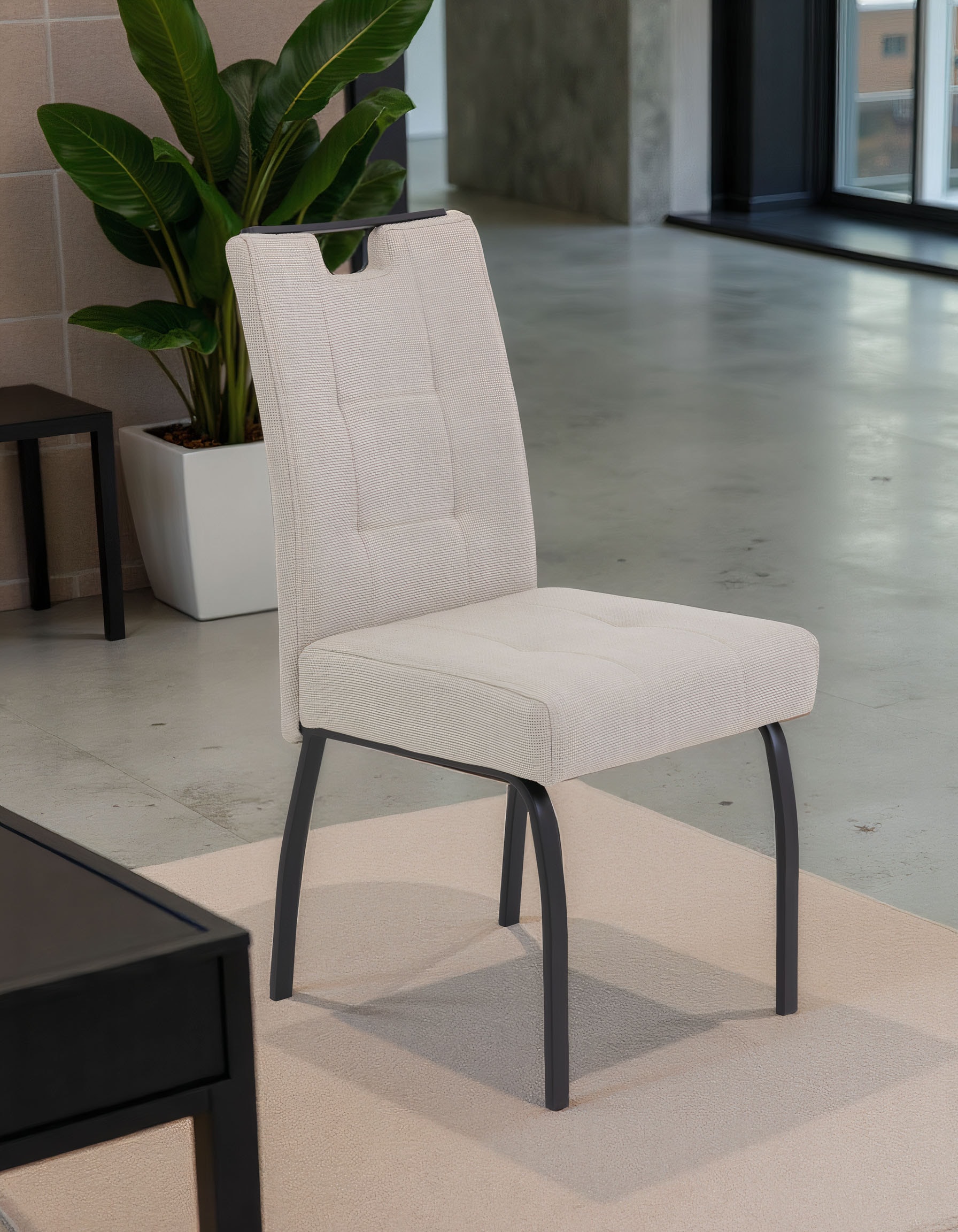 HELA Chaise à 4 pieds »LINZ, Esszimmerstuhl, Komfortstuhl« (Ensemble) 2 cuisXL-Sitz,elegante Griffleiste,Komfortsitz mit Federkern,140kg belastbar