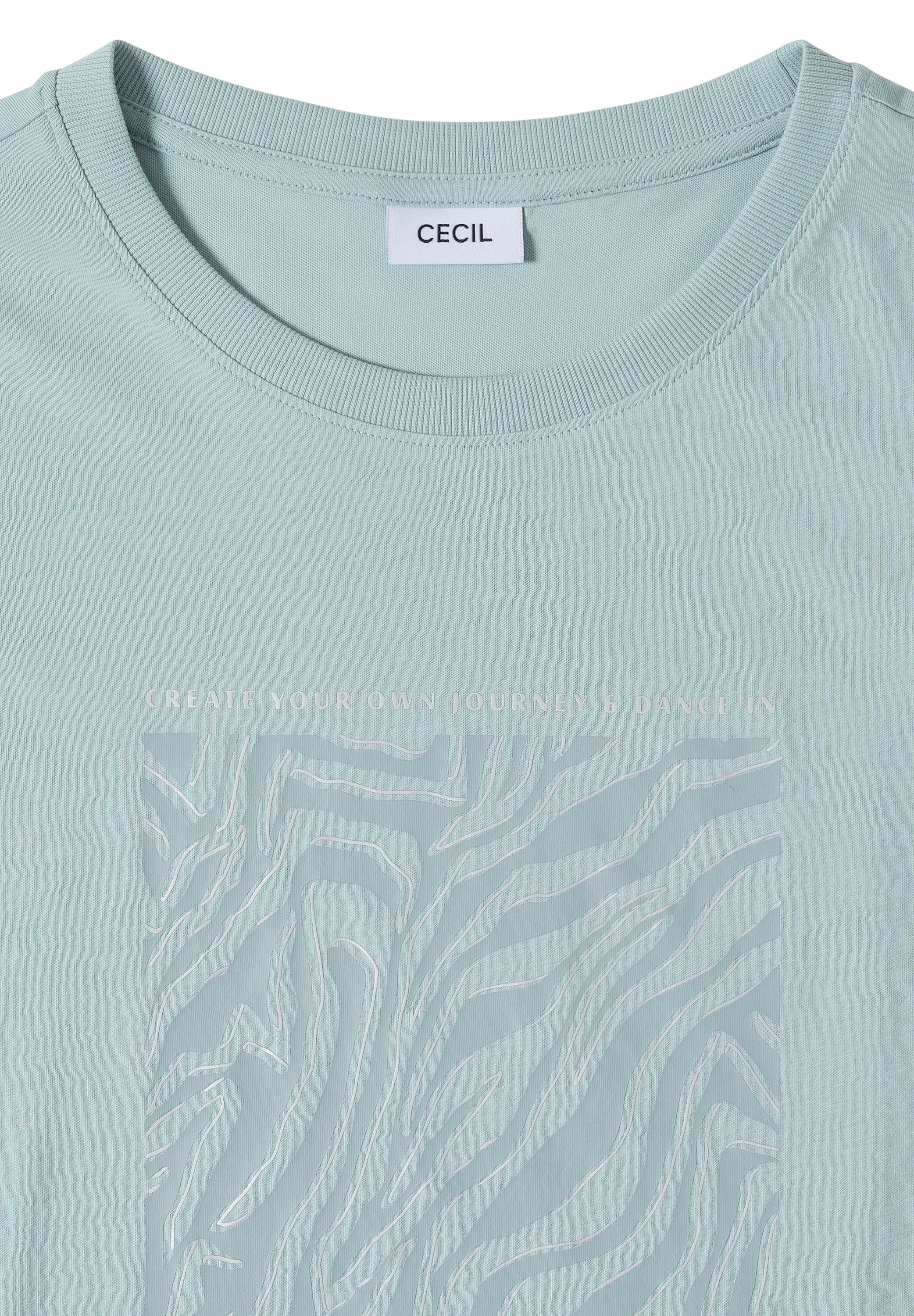 Cecil Kurzarmshirt Sommershirt mit Folienprint