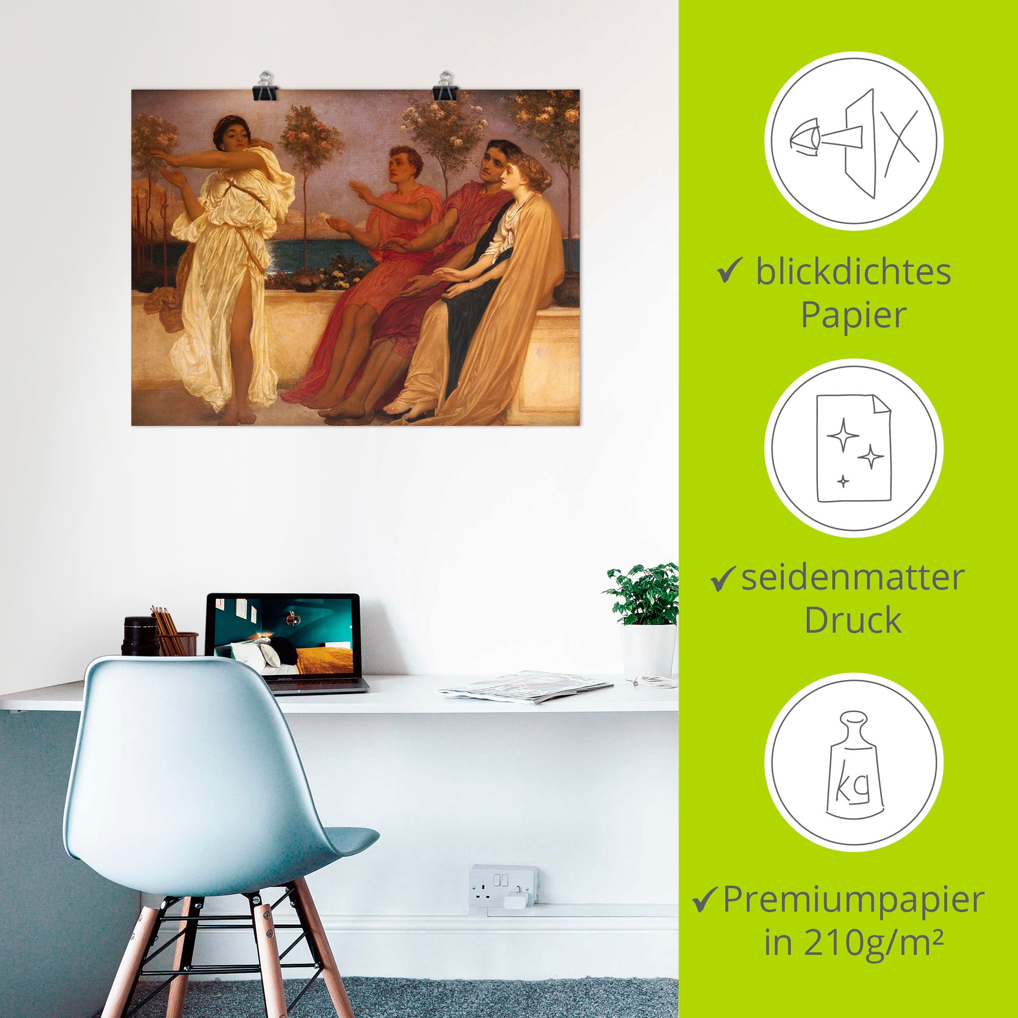 Artland Wandbild »Tanzendes griechisches Mädchen.« Gruppen & Familien 1 Stk. tlg. als Leinwandbild, Poster in verschied. Grössen