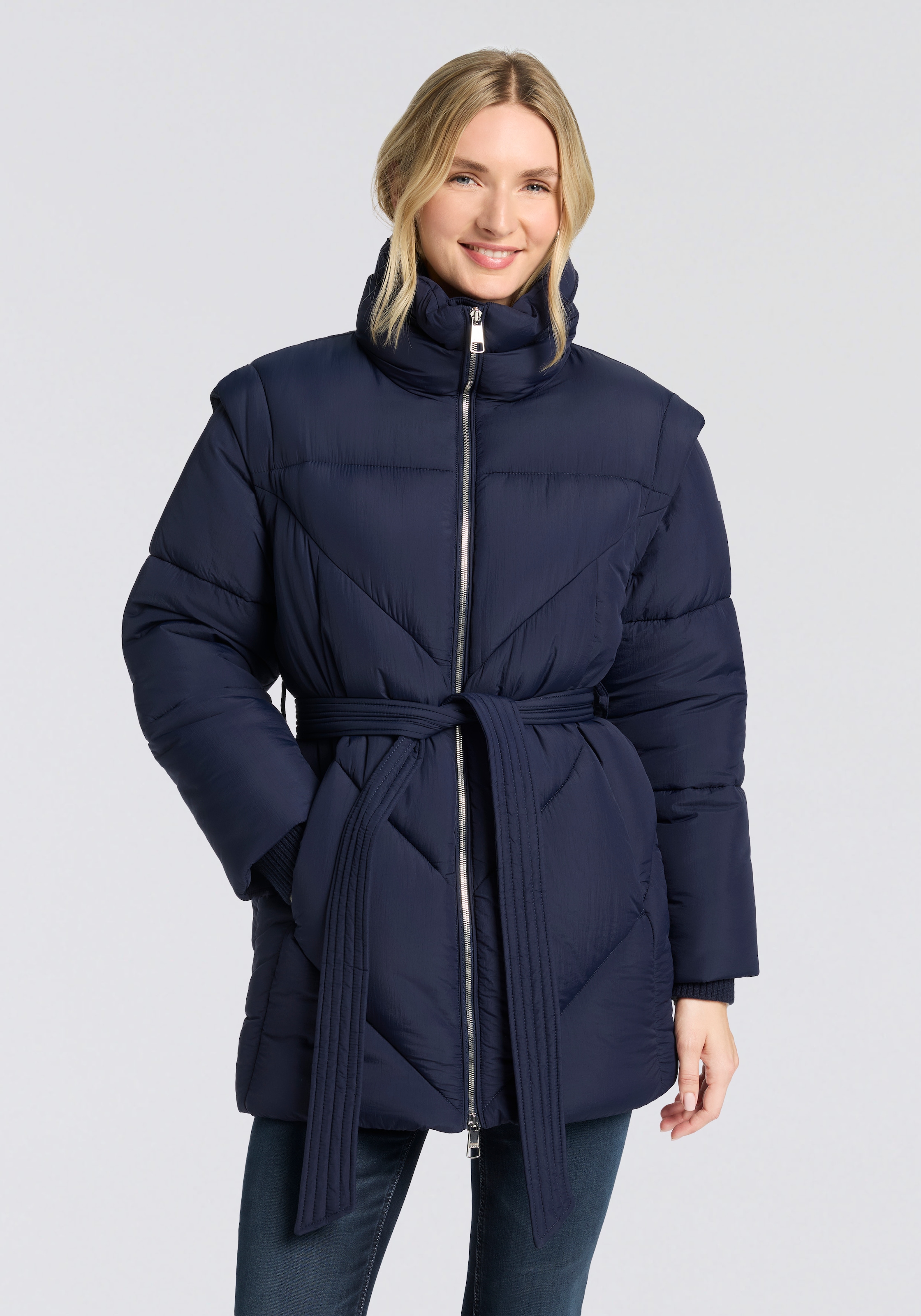 Image of BOSS ORANGE Steppjacke "Piobella Premium Damenmode" Regular Fit, tailliert, mit Gürtel