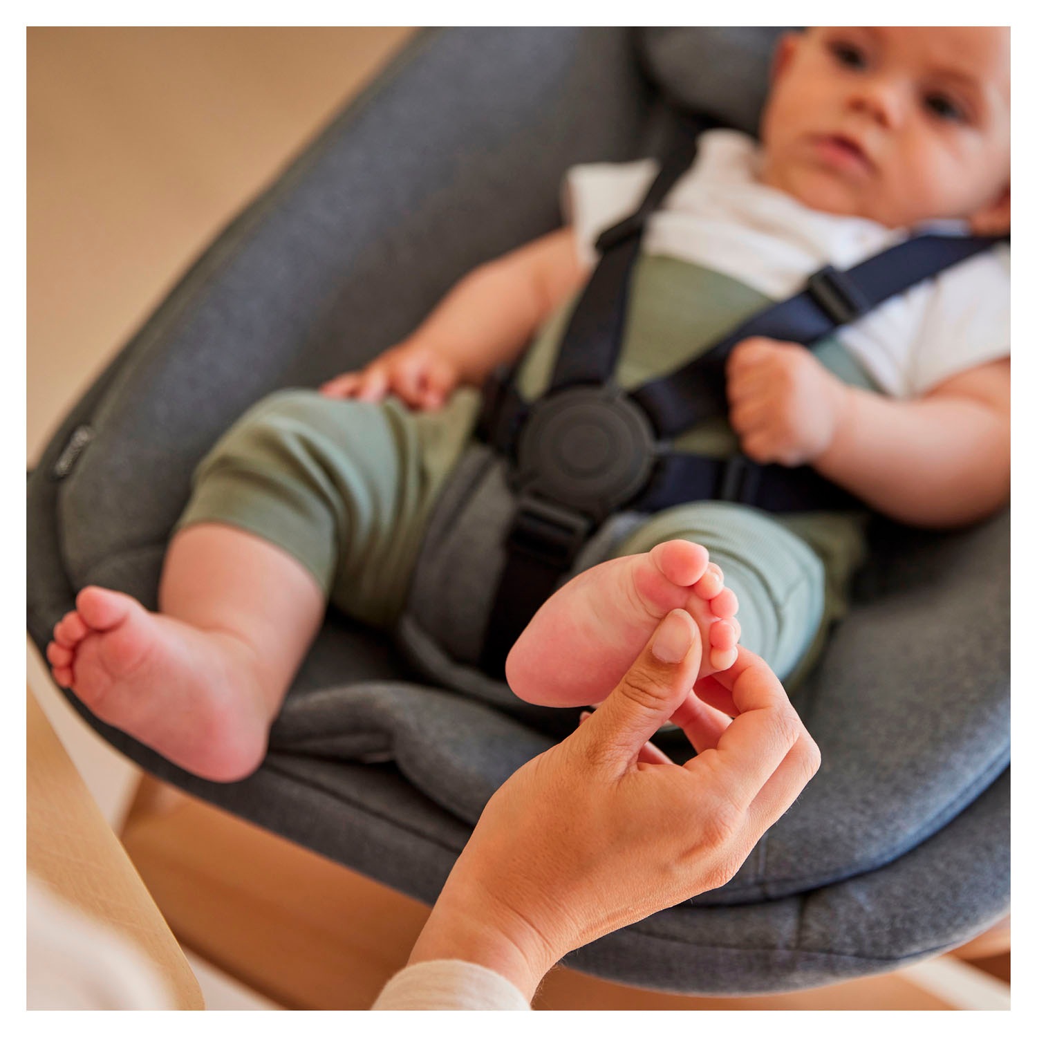 Hauck Babywippe »Highchair Bouncer, Dark Grey Melange« bis 9 kg für Alpha+, Beta+,  Arketa