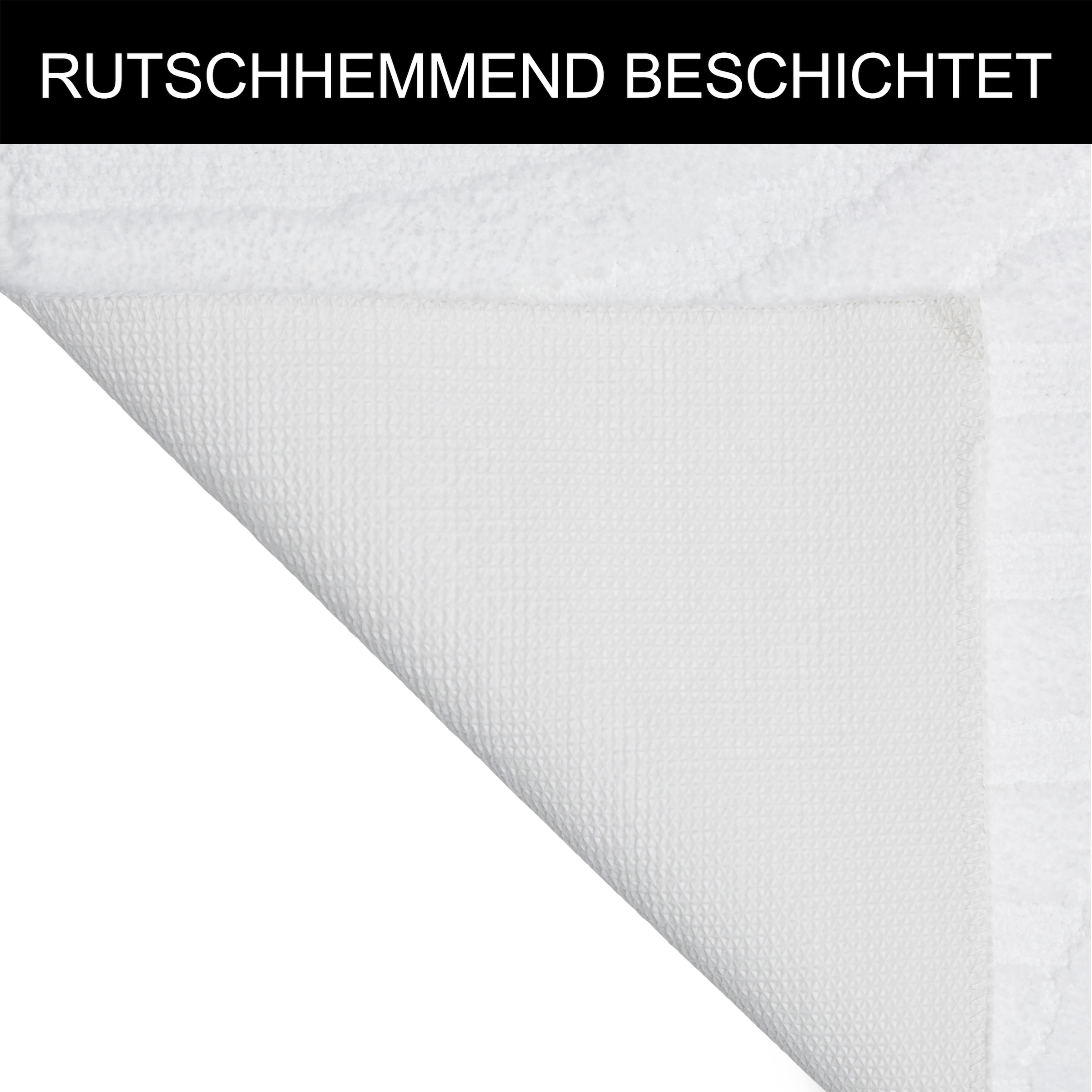 GOODproduct Tapis de bain »Regona Scandi, Badvorleger, Badezimmer Teppich, Duschvorleger« Höhe 10 mm revêtement antidérapant Résistant Tapis de bain, couleurs unies, effet relief, motif moderne, Zen