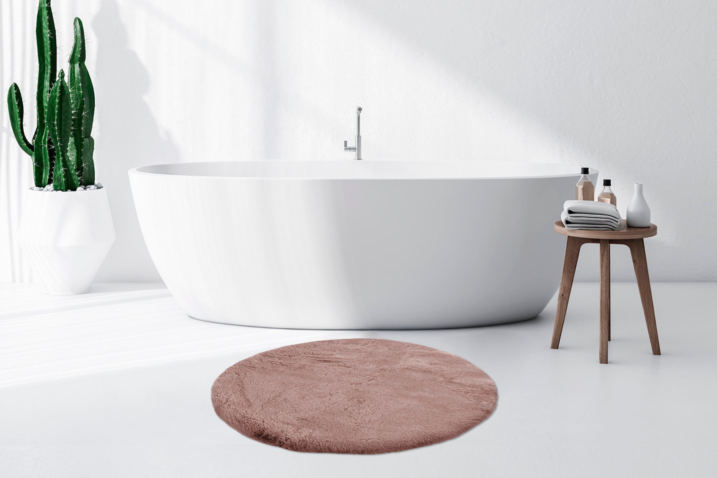 Kayoom Badematte »Rabbit«, rutschhemmend beschichtet, fussbodenheizungsgeeignet, weiche Kaninchenfell Haptik, Badezimmer, Kinderzimmer, Schlafzimmer