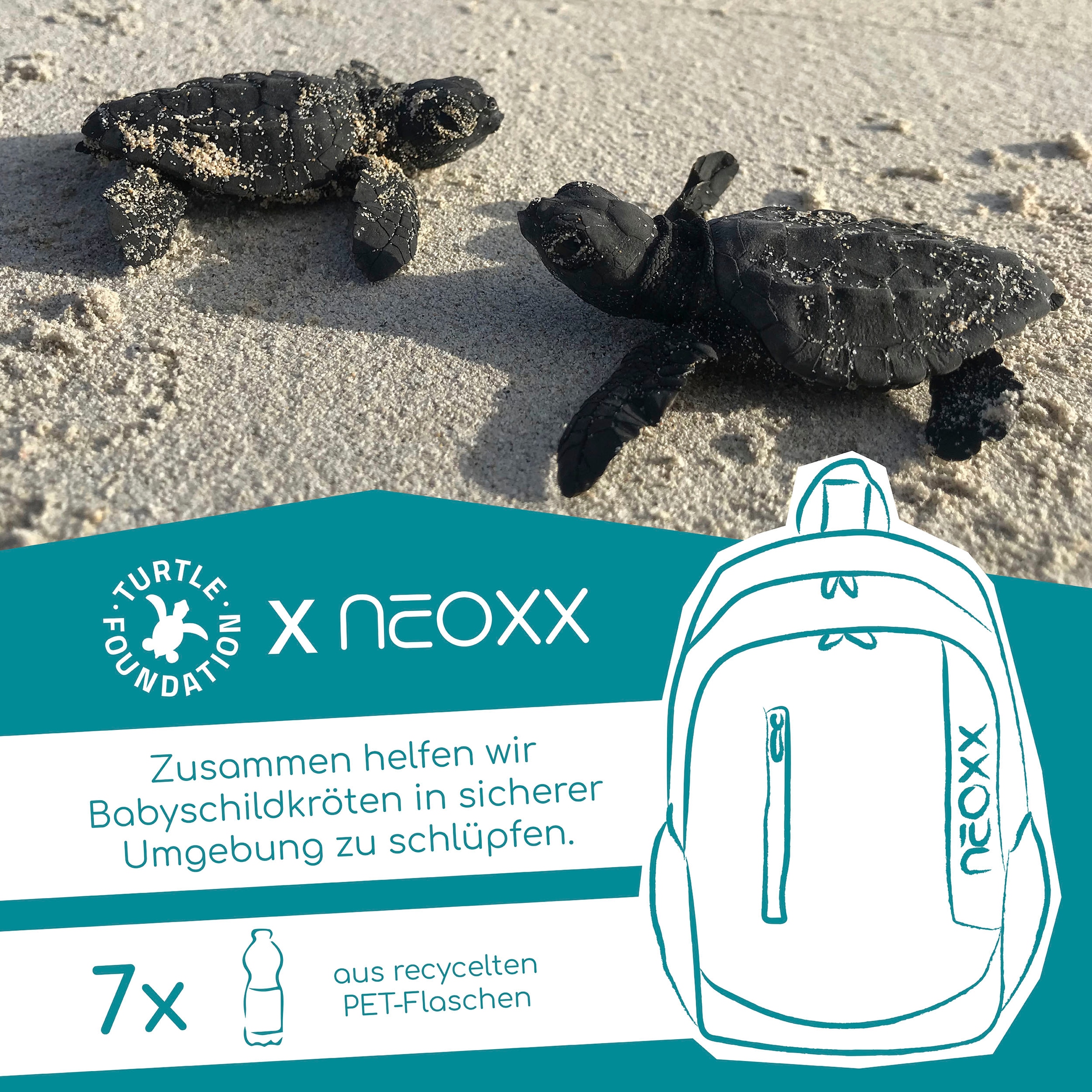 neoxx Schulrucksack »Flow, Sweet like Sunset«, teilweise aus recyceltem Material