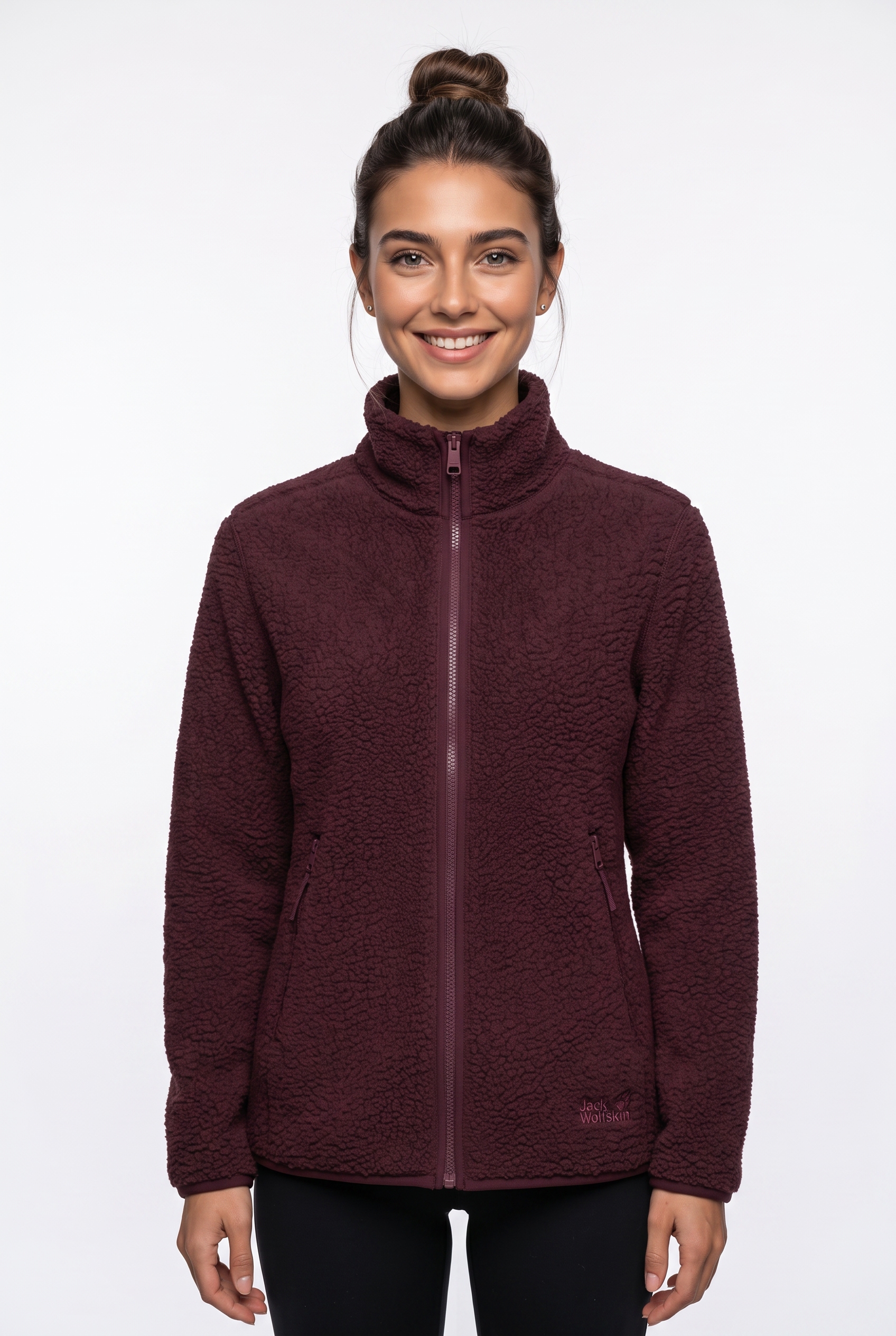 Jack Wolfskin Veste polaire »HIGH CURL JKT W« avec fermeture éclair intégrale, en molleton Sherpa, respirant