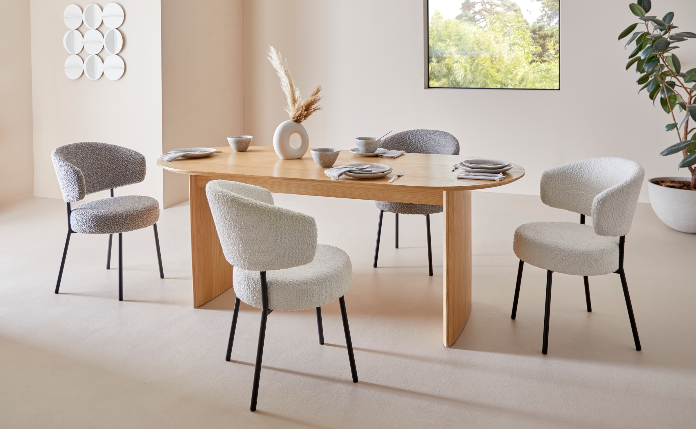 LeGer Home by Lena Gercke Esstisch »Melinda, TOPSELLER!, OTTOs Choice«, aus massivem Eschenholzfurnier, in zwei Breiten erhältlich