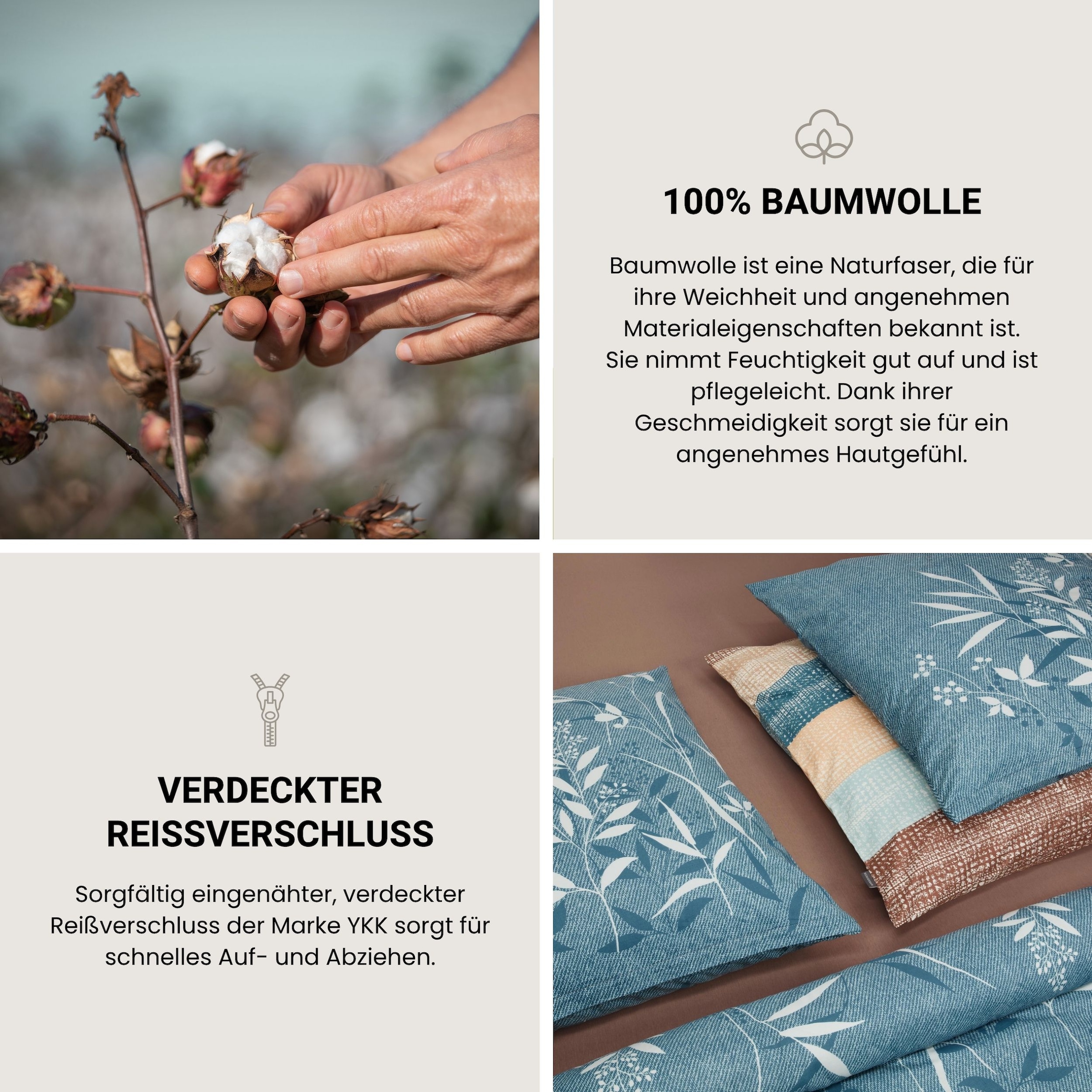Schiesser Bettwäsche »Emilia aus weicher Baumwolle und texturierten Streifen« 2 Stk. OEKO-TEX® MADE IN GREEN