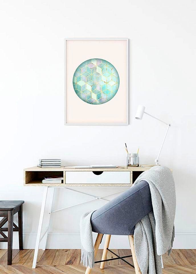 Komar Bild »Mosaik Circle Verde«, Formen-Kunst, (1 St.), Wandbild zur Dekoration - ohne Rahmen