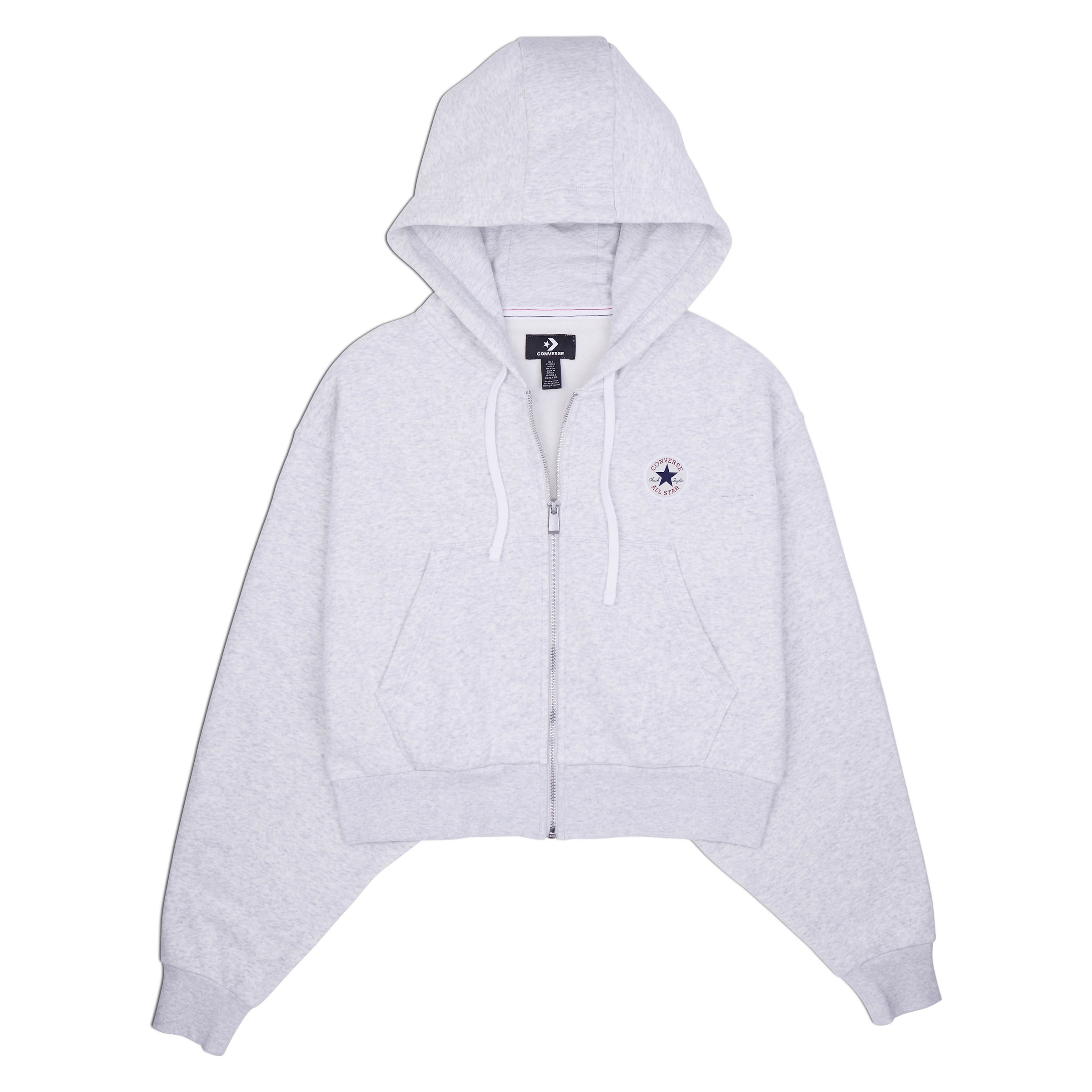 Image of Converse Sweatjacke "WOMENS CONVERSE RETRO FULL-ZIP HOODIE" cropped