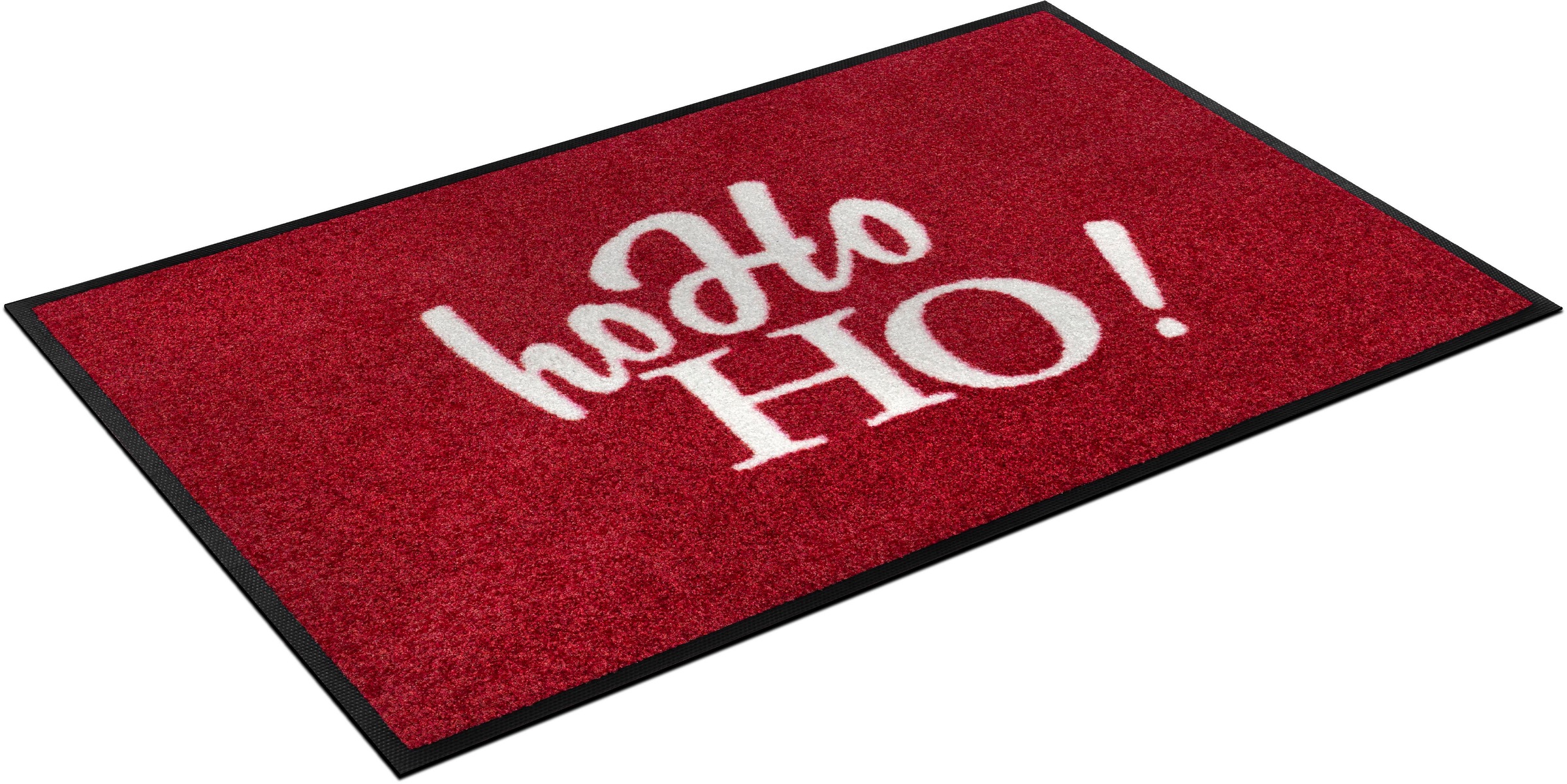 Image of wash+dry by Kleen-Tex Fussmatte »ho Ho HO!«, rechteckig, 7 mm Höhe, Schmutzfangmatte, mit Spruch, rutschhemmend, In- und Outdoor geeignet, waschbar bei Ackermann Versand Schweiz