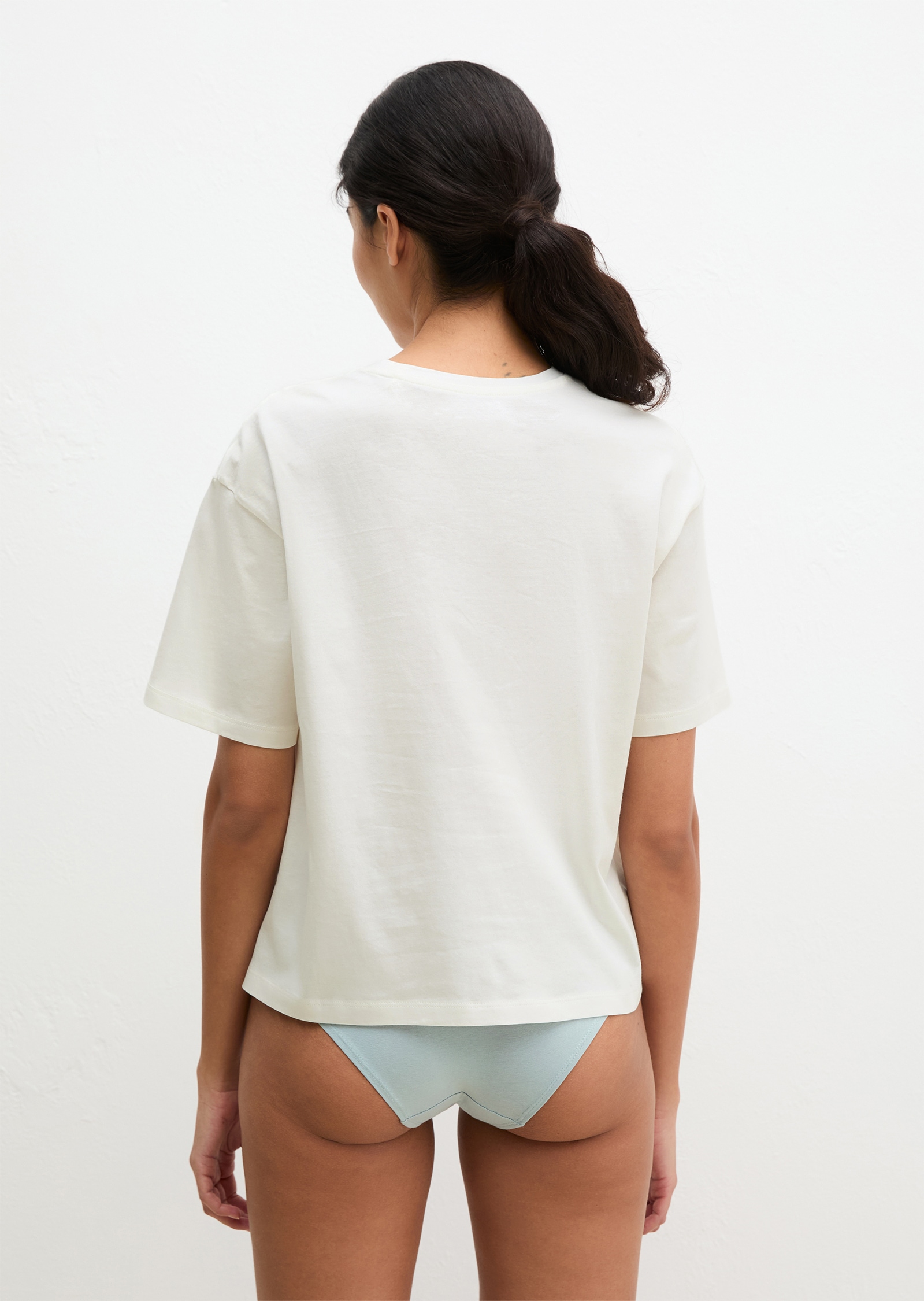 Marc O'Polo Haut de pyjama »Mix N Match Cotton« mit Rundhalsausschnitt und kurzen Ärmeln