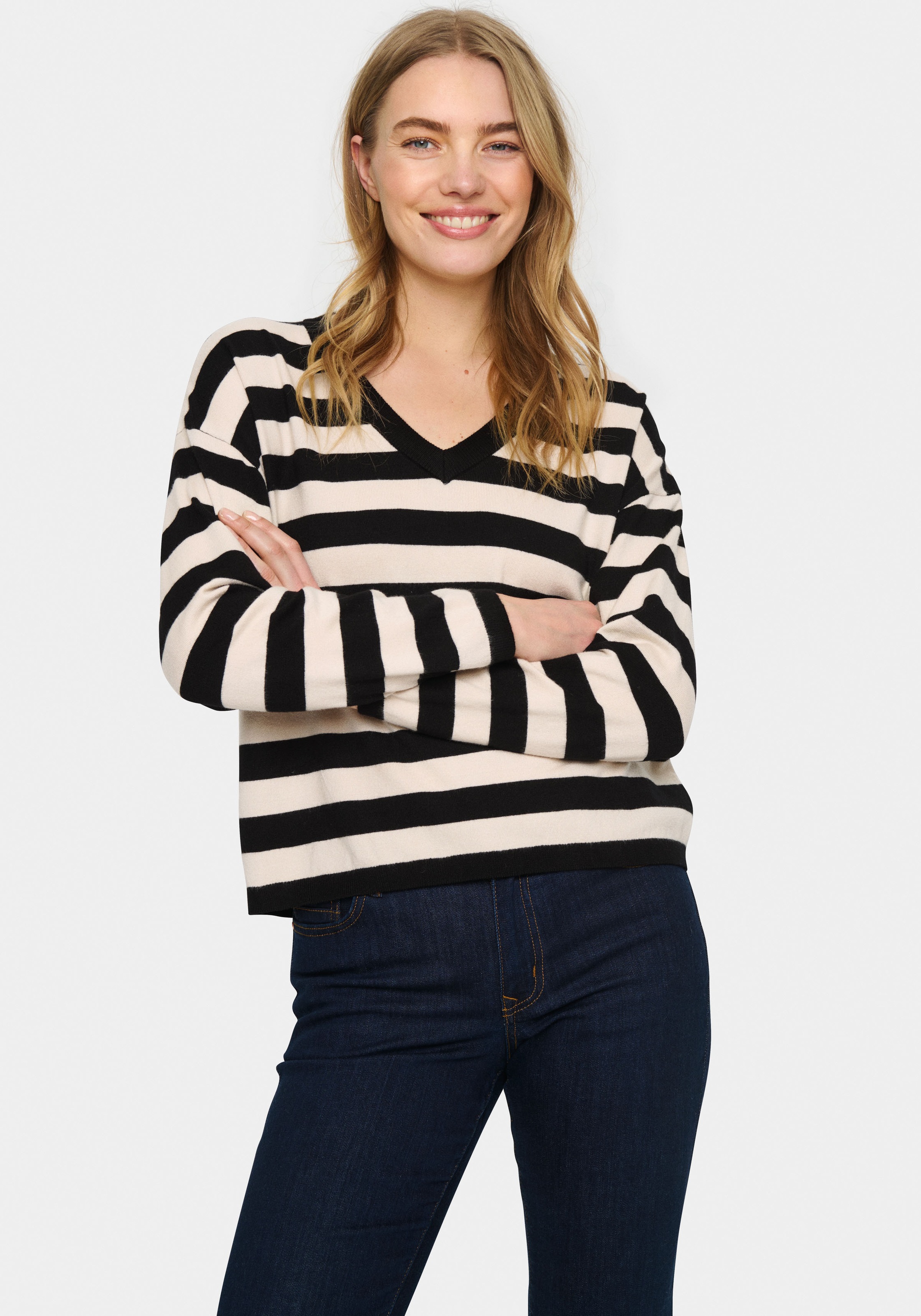 Image of Saint Tropez Strickpullover "FikamSZ V-Neck"