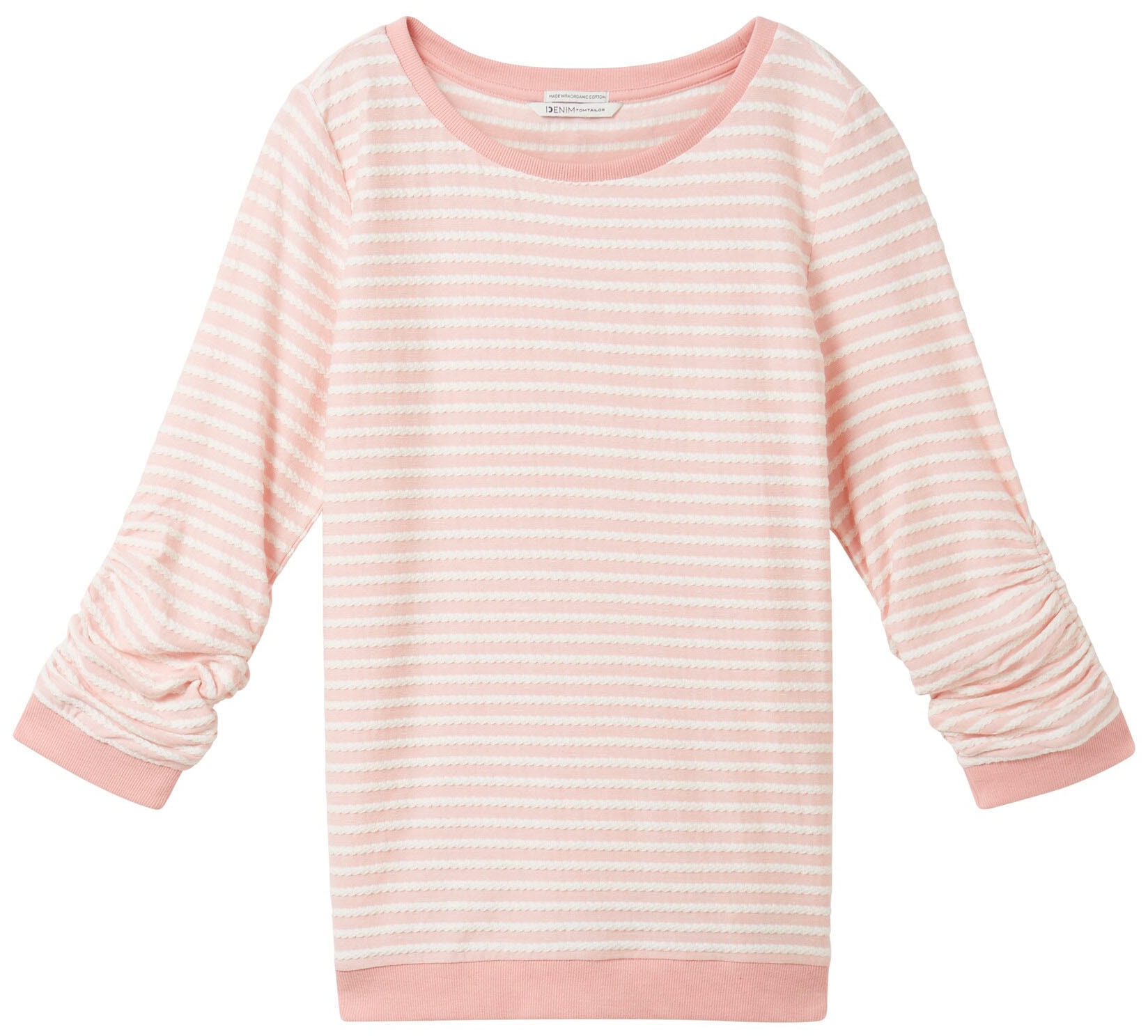 TOM TAILOR Denim Sweatshirt, mit gestreifter Optik