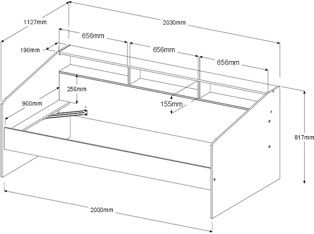 Parisot Jugendzimmer-Set »Parisot Sleep 11« Set, 2 tlg. Rückwand am Bett drehbar - Weiss oder Eiche