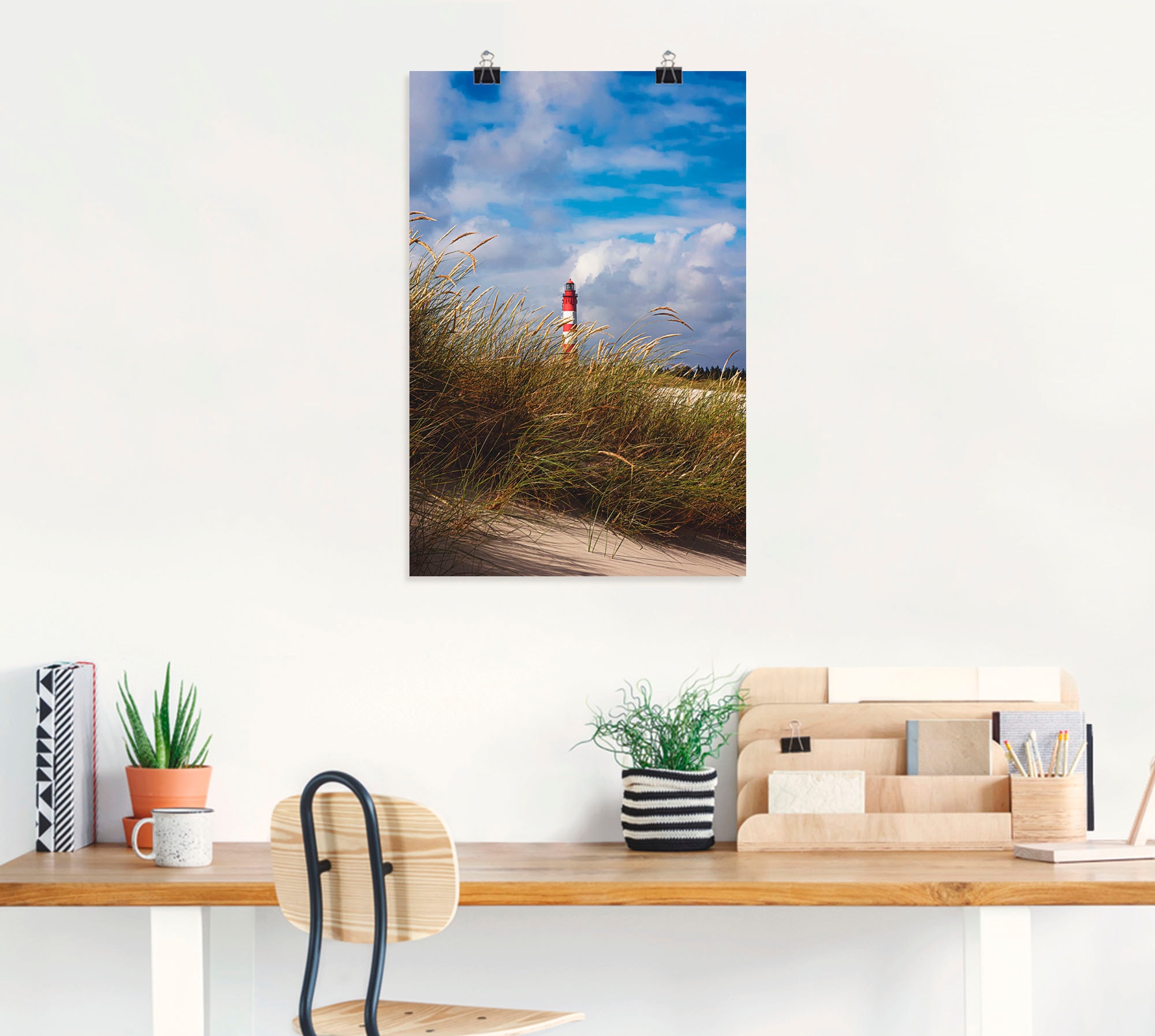 Artland Wandbild »Sommerimpression Amrumer Leuchtturm«, Gebäude, (1 St.), als Leinwandbild, Poster in verschied. Grössen