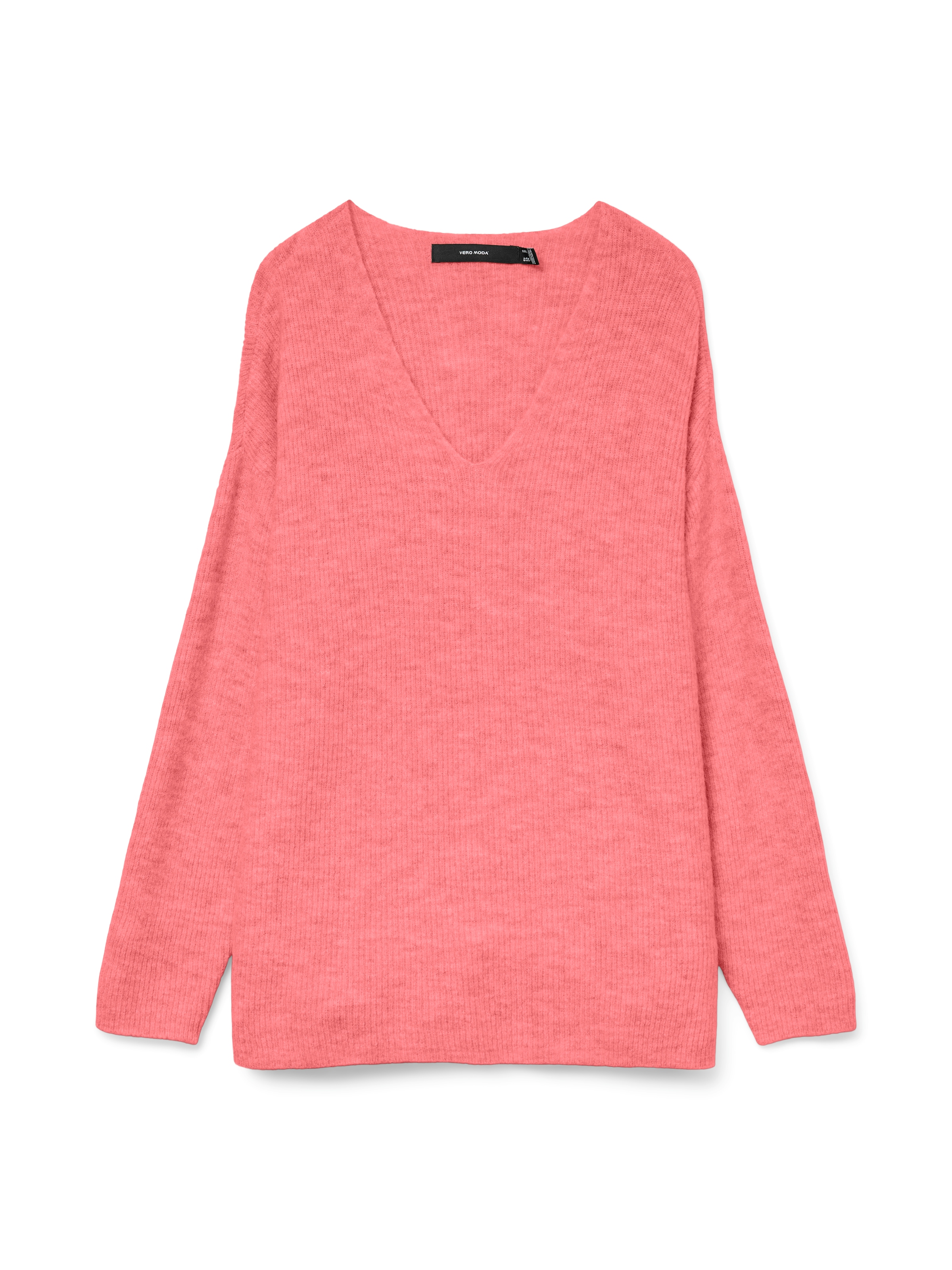 Vero Moda V-Ausschnitt-Pullover »VMCREWLEFILE LS V-NECK BLOUSE NOOS« Materialmix, loose fit