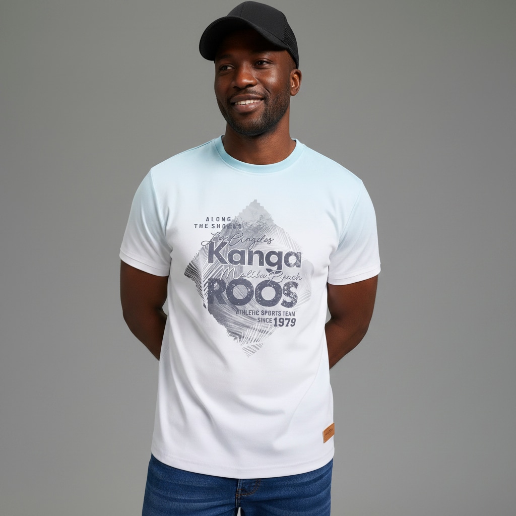Image of KangaROOS T-Shirt schmale Passform, Halbarm, angesetztes Bündchen am Ärmelabschluss