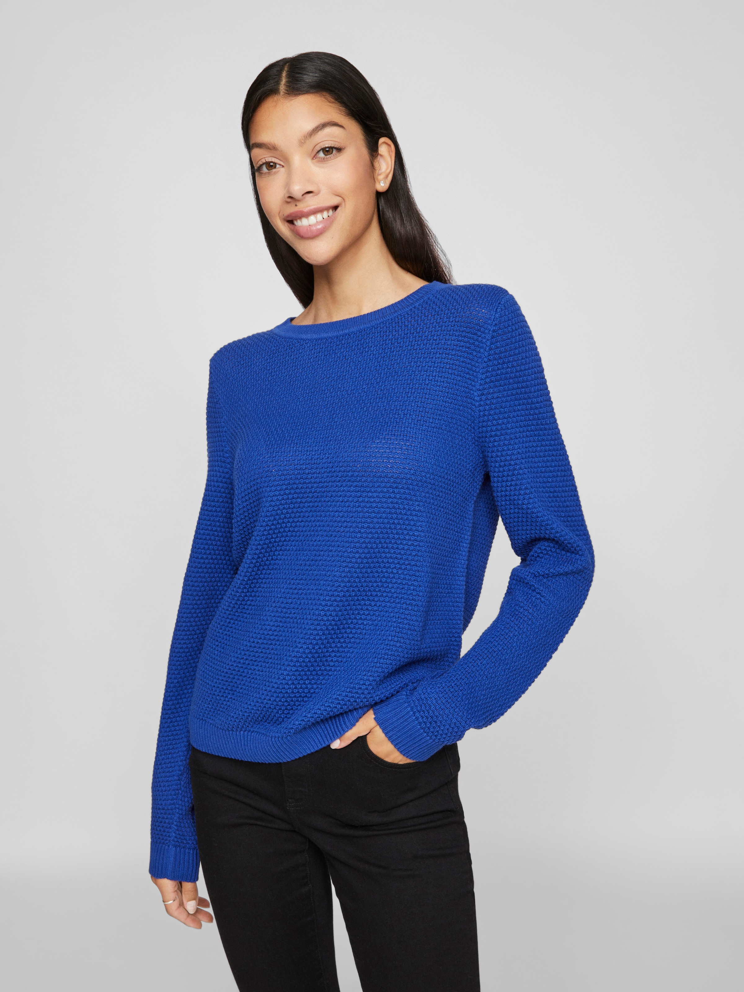 Vila Rundhalspullover »VIDALO O-NECK L/S KNIT TOP- NOOS«