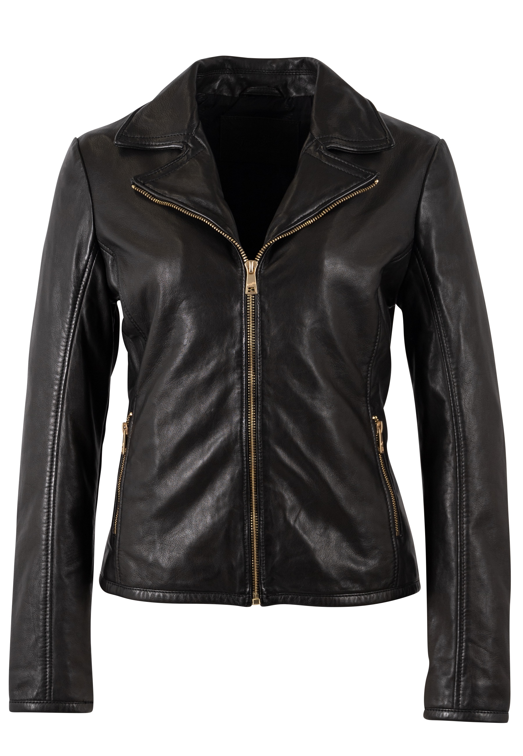 Mauritius Veste en cuir »MWZoraya« avec inserts stretch latéraux