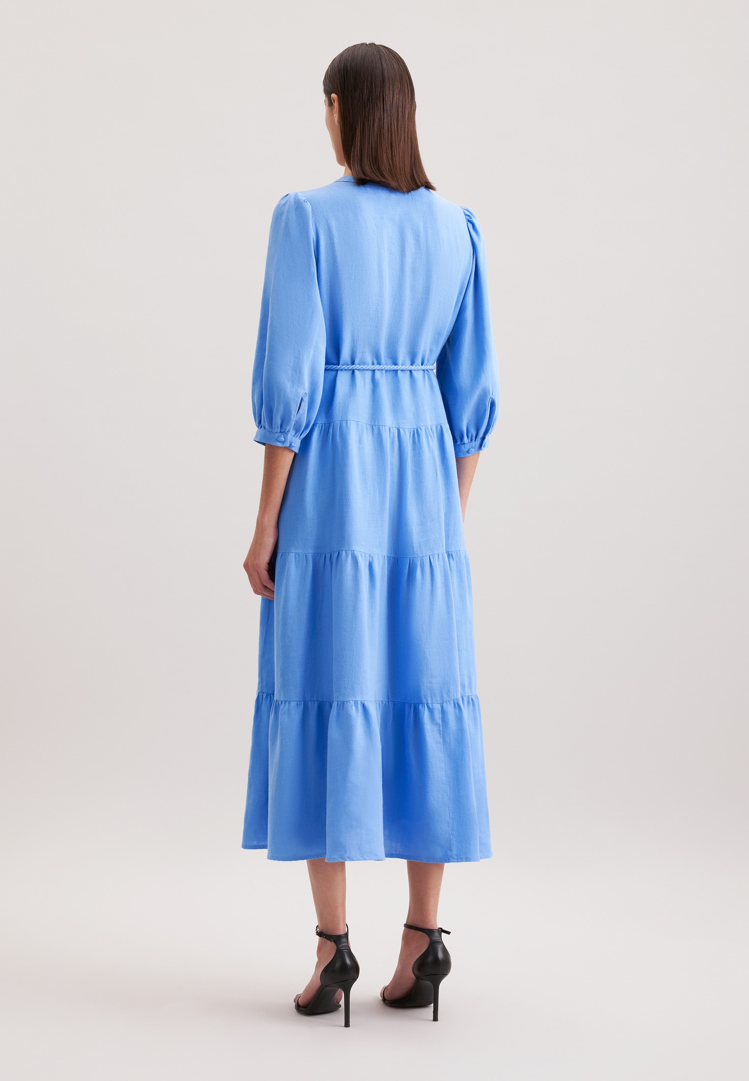 seidensticker Sommerkleid »Schwarze Rose«, 7/8-Arm V-Neck Uni