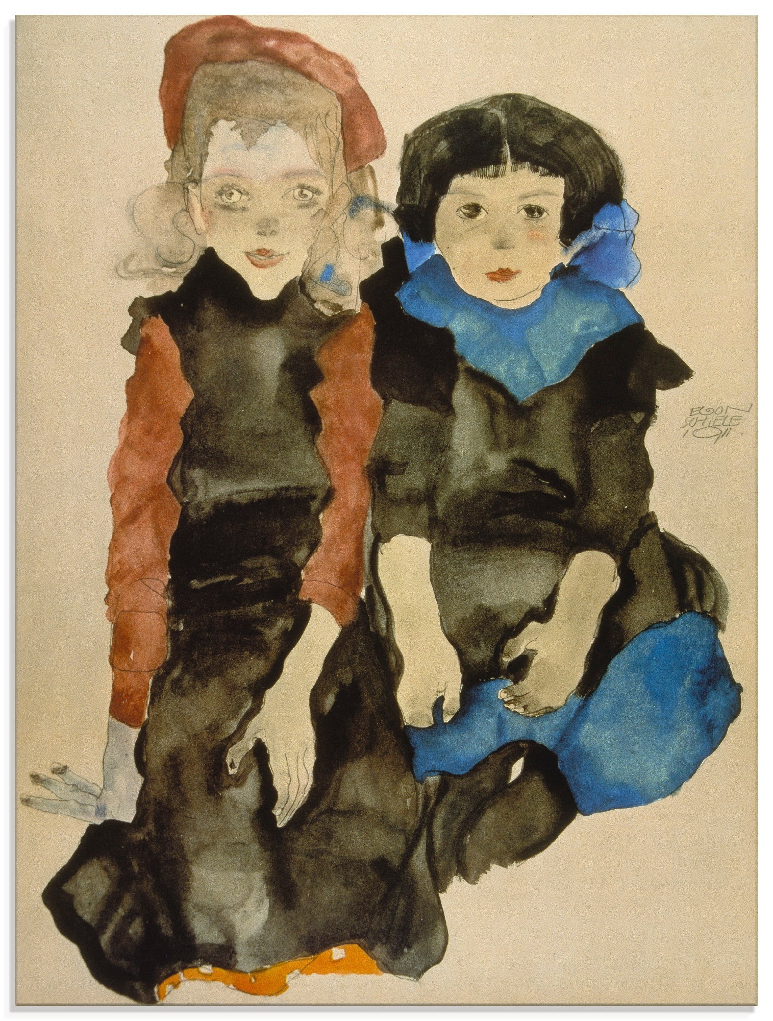 Image of Artland Glasbild »Zwei kleine Mädchen. 1911«, Kind, (1 St.) bei Ackermann Versand Schweiz