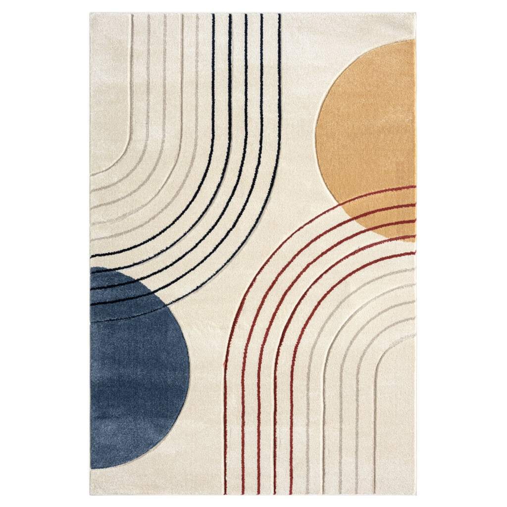 Carpet City Teppich »BONITO 7170«, rechteckig, 11 mm Höhe, Läufer, Flachflor, Hochtief-Muster/ 3D-Effekt, Geo-Muster, Wohnzimmer
