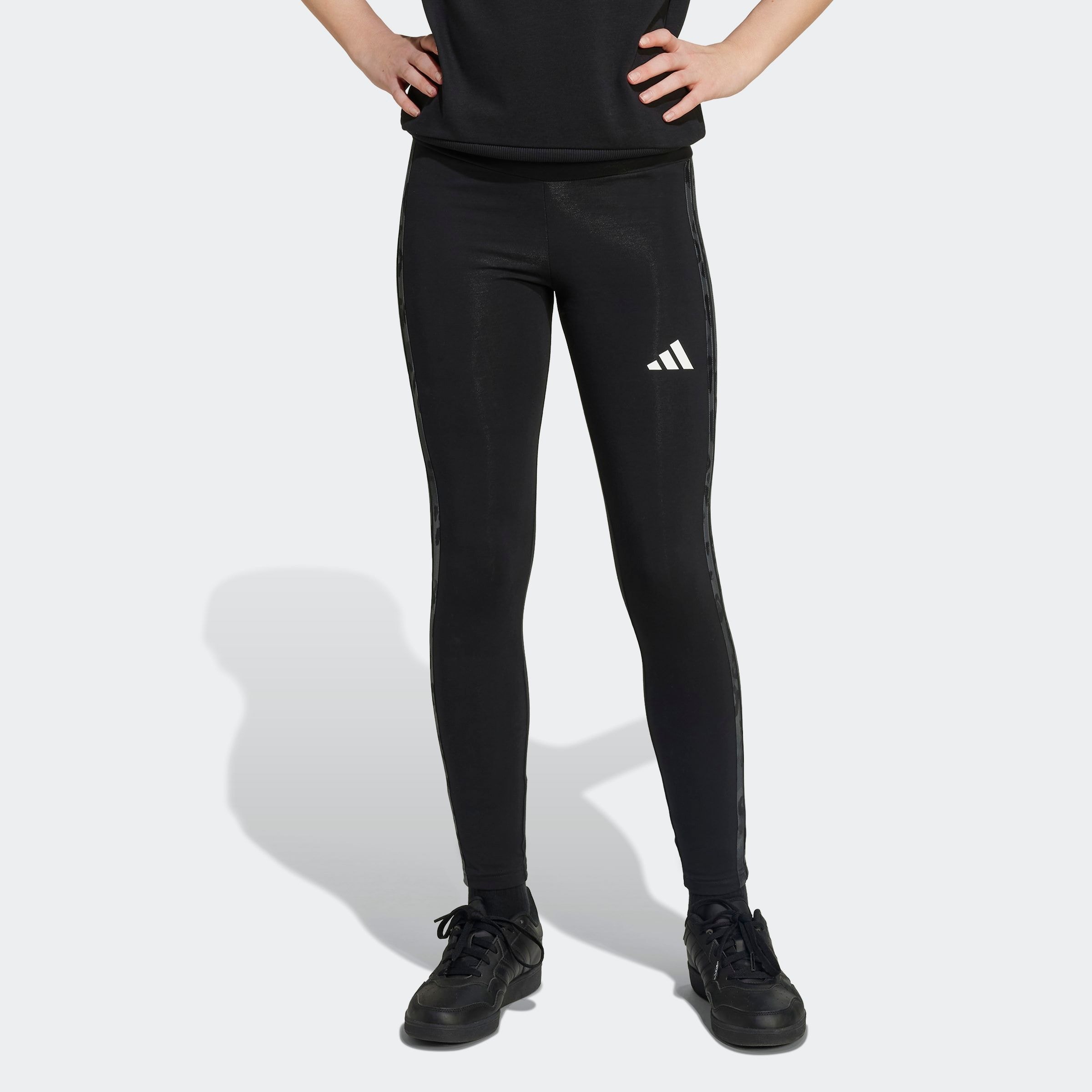 Image of adidas Sportswear Leggings "ADIDAS GIRLS ANIMAL 3-STRIPES SINGLE JERSEY KIDS" sportlicher Stil, weiches Material, bequeme Passform
