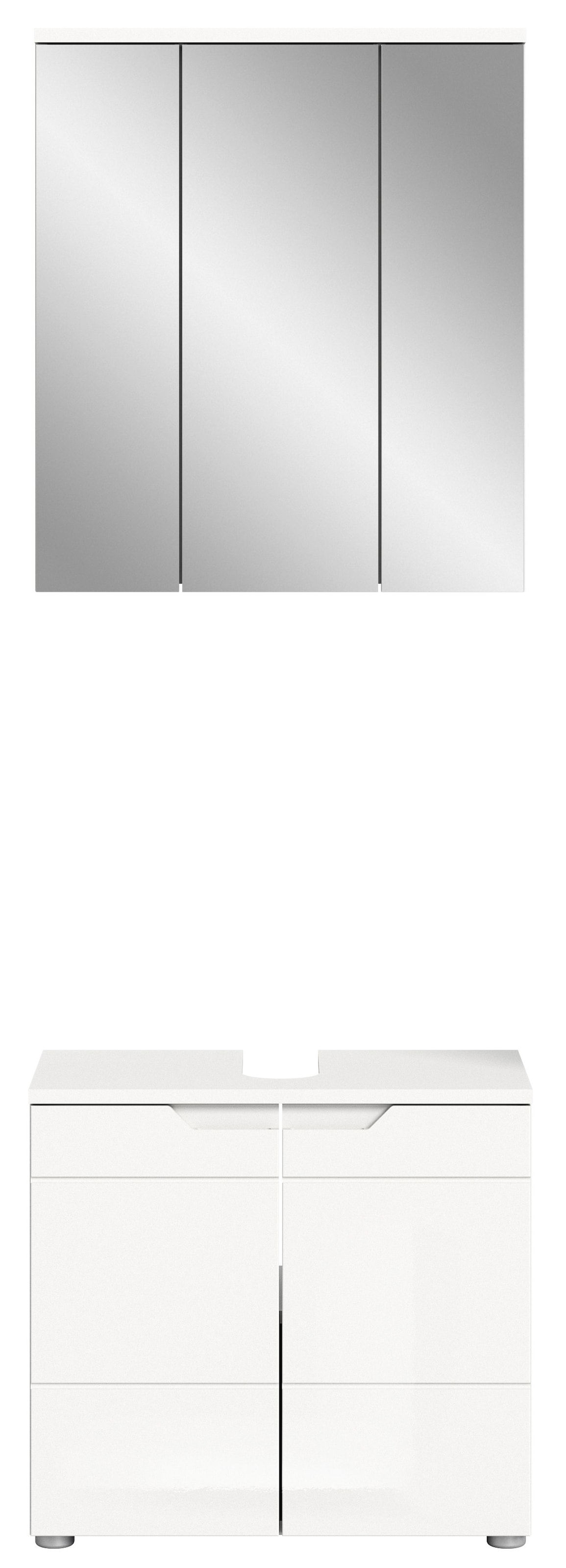 INOSIGN Badmöbel-Set »CAPRI, 2-teilig, mit eingefasster Griffmulde, bestehend aus:«