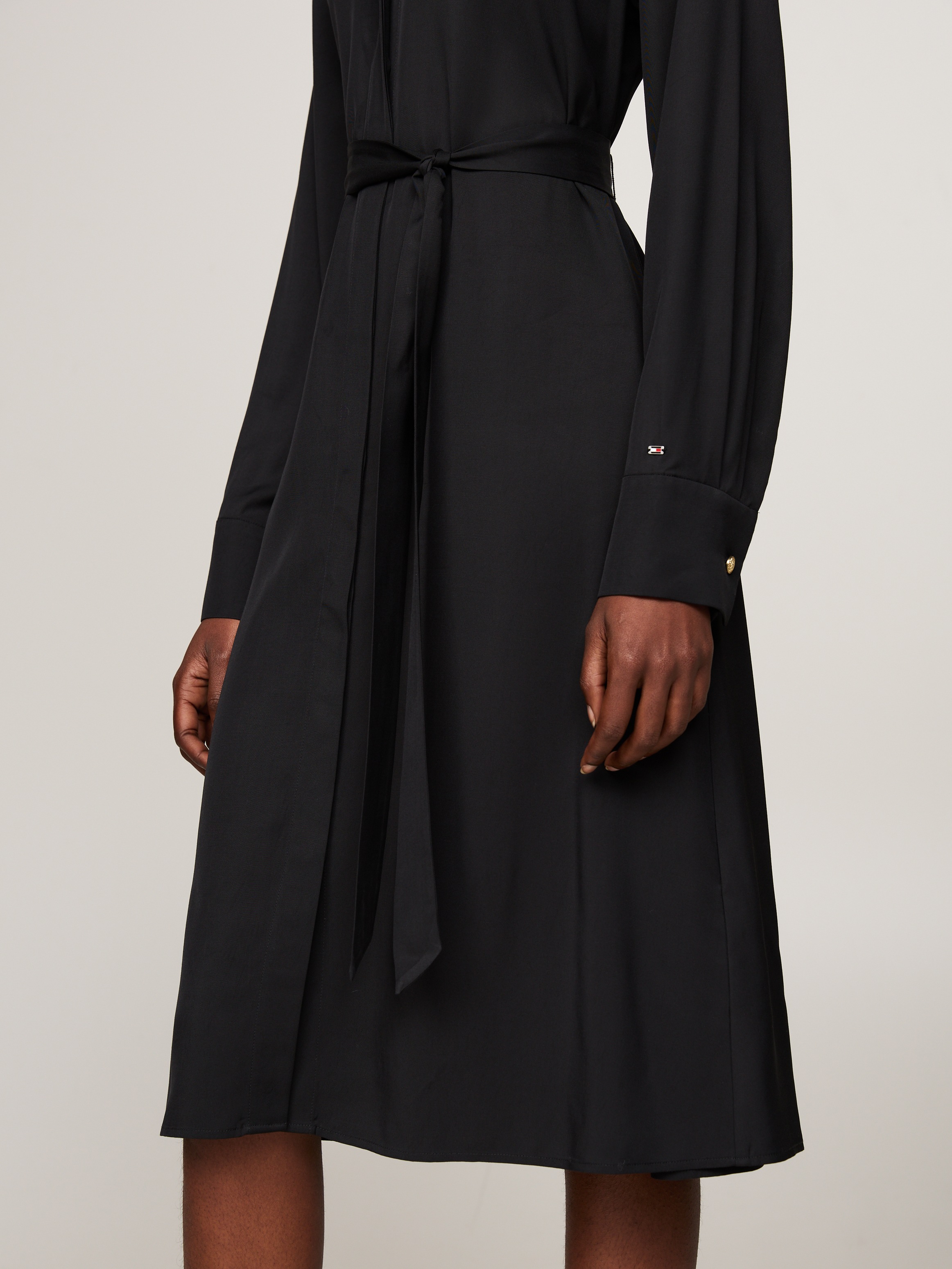 Tommy Hilfiger Hemdblusenkleid »FLUID VISCOSE SHIRT DRESS«, fliessende Viskose Qualität