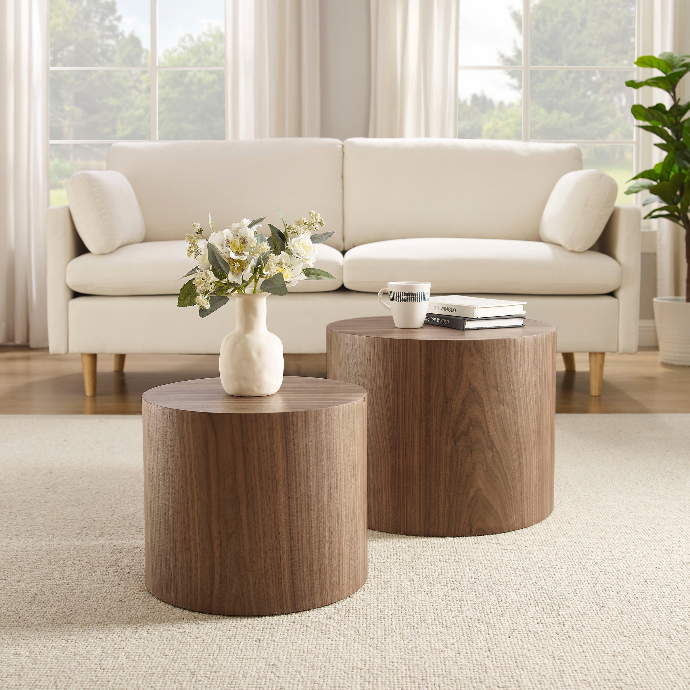 Image of SalesFever Couchtisch "Coffeetable im 2er-Set: Stilvoller Mittelpunkt" 2 Stk. tlg. mit Holzfurnier