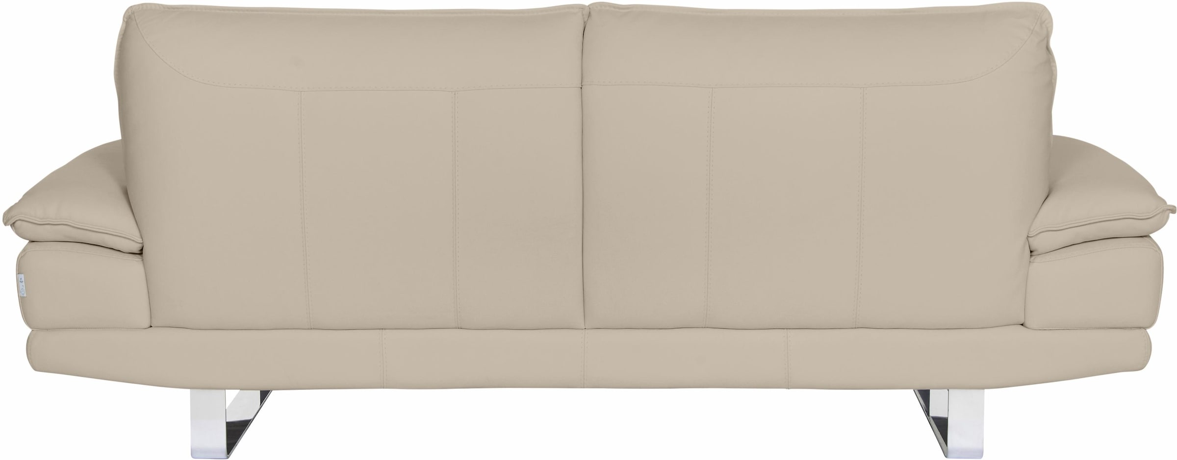 CALIA ITALIA 3-Sitzer »Dave, Sitzkomfort der Extraklasse, tolle Details«, Designsofa auf Kufenfuss, in zwei Lederqualitäten