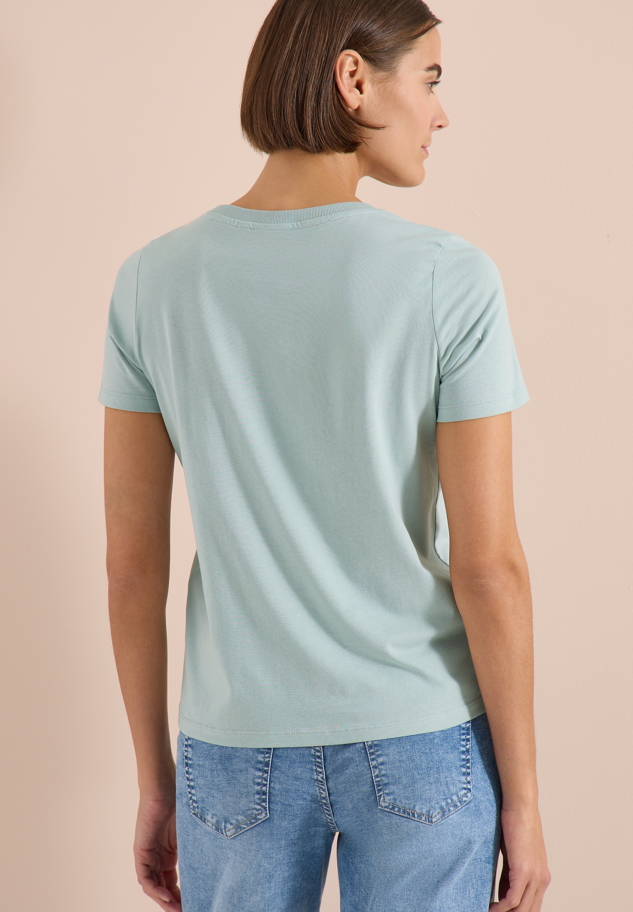 Cecil Kurzarmshirt Sommershirt mit Folienprint