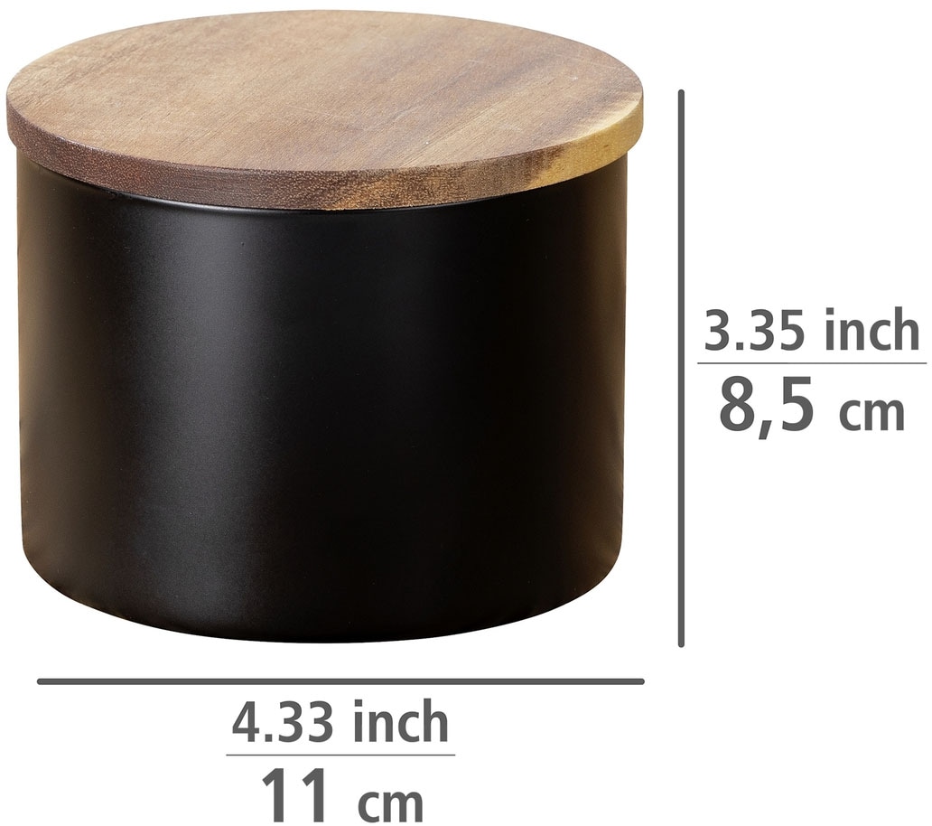 WENKO Vorratsdose »Modell Mio«, (1 tlg.), Frischhaltedose für Lebensmittel, luftdichter Deckel aus Akazienholz