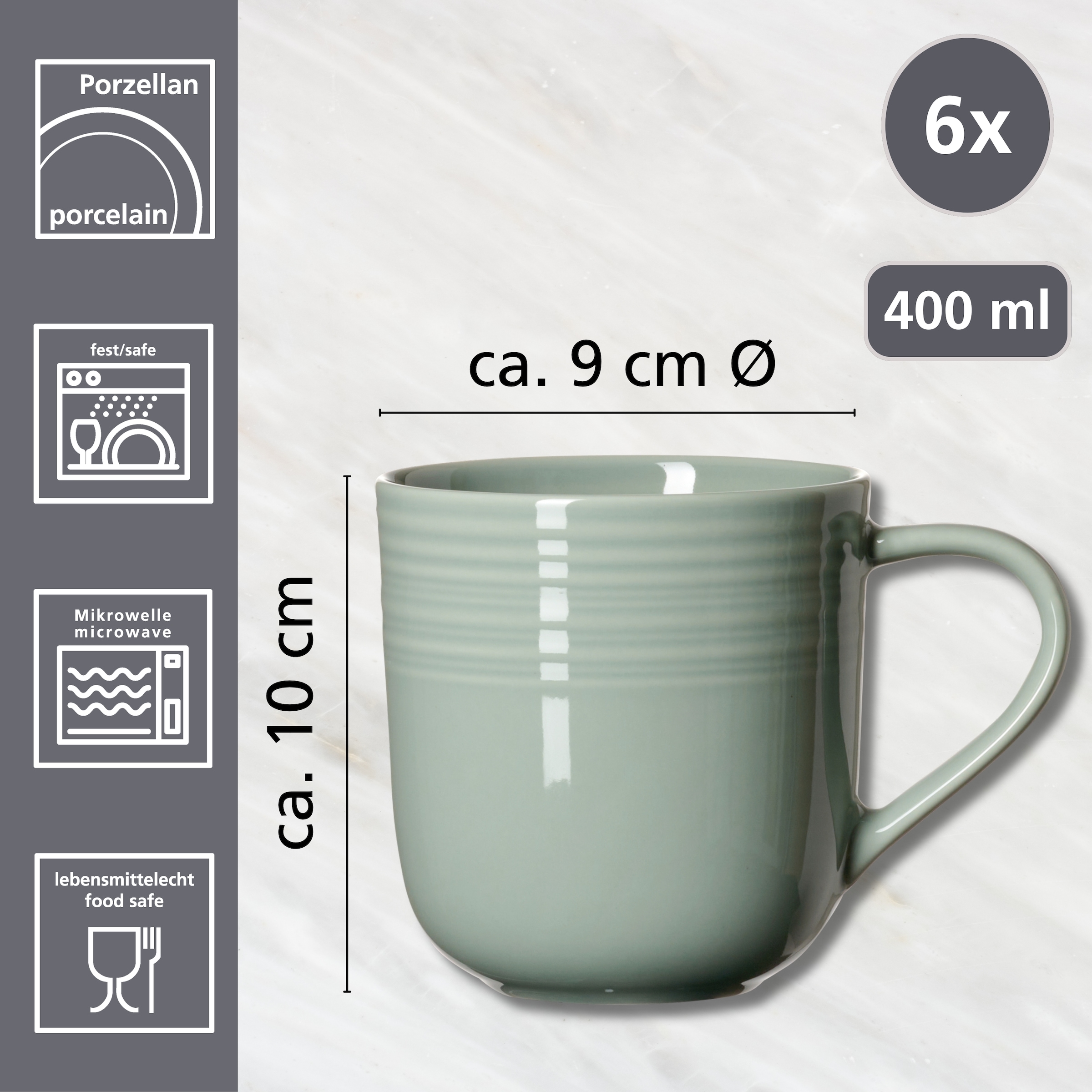 Ritzenhoff & Breker Gobelet »Levi« Kaffeebecher, je 400 ml