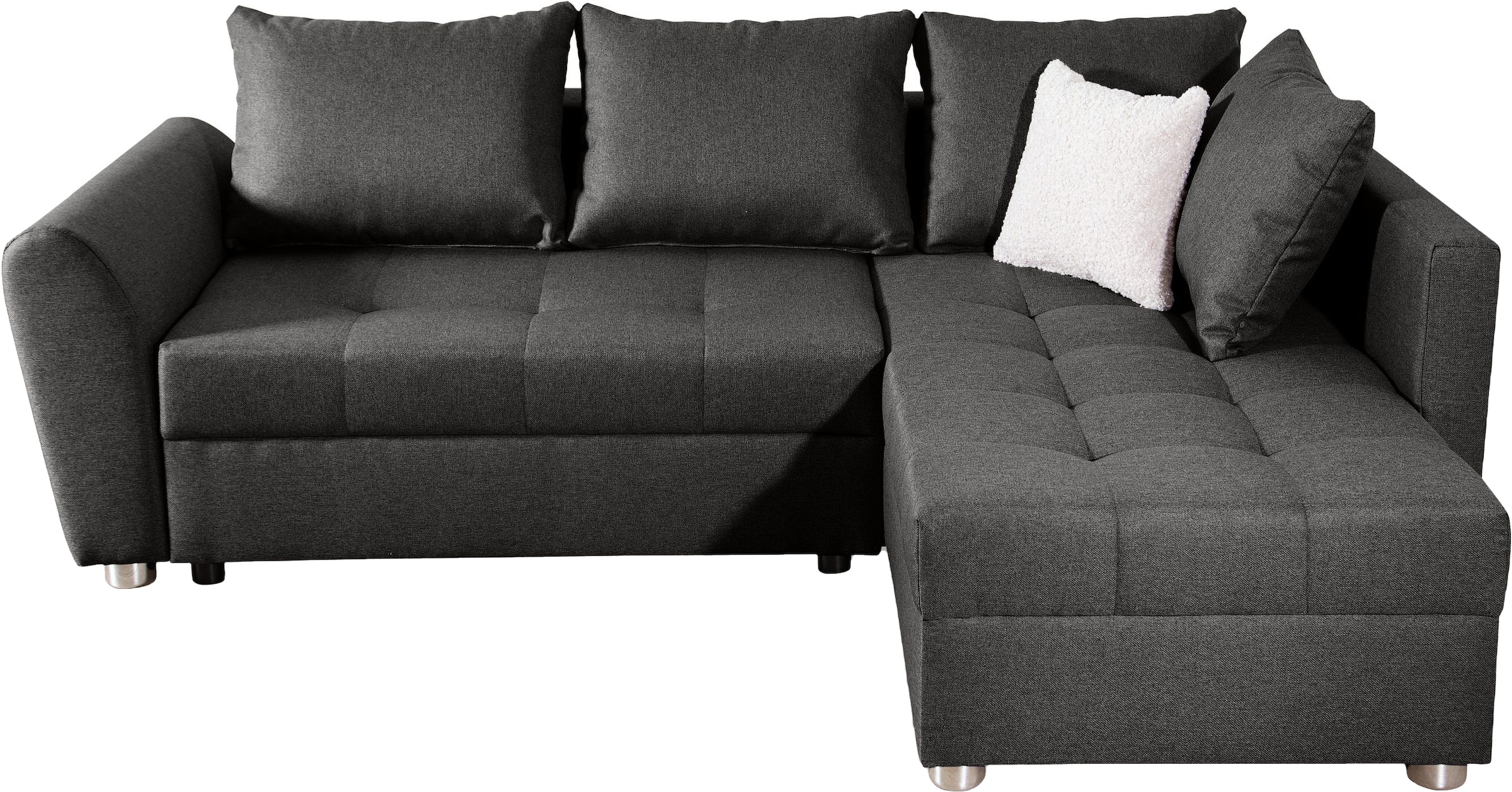 COLLECTION AB Ecksofa »JANA L-Form«, inkl. Bettfunktion,Bettkasten und Bonnelfederkern