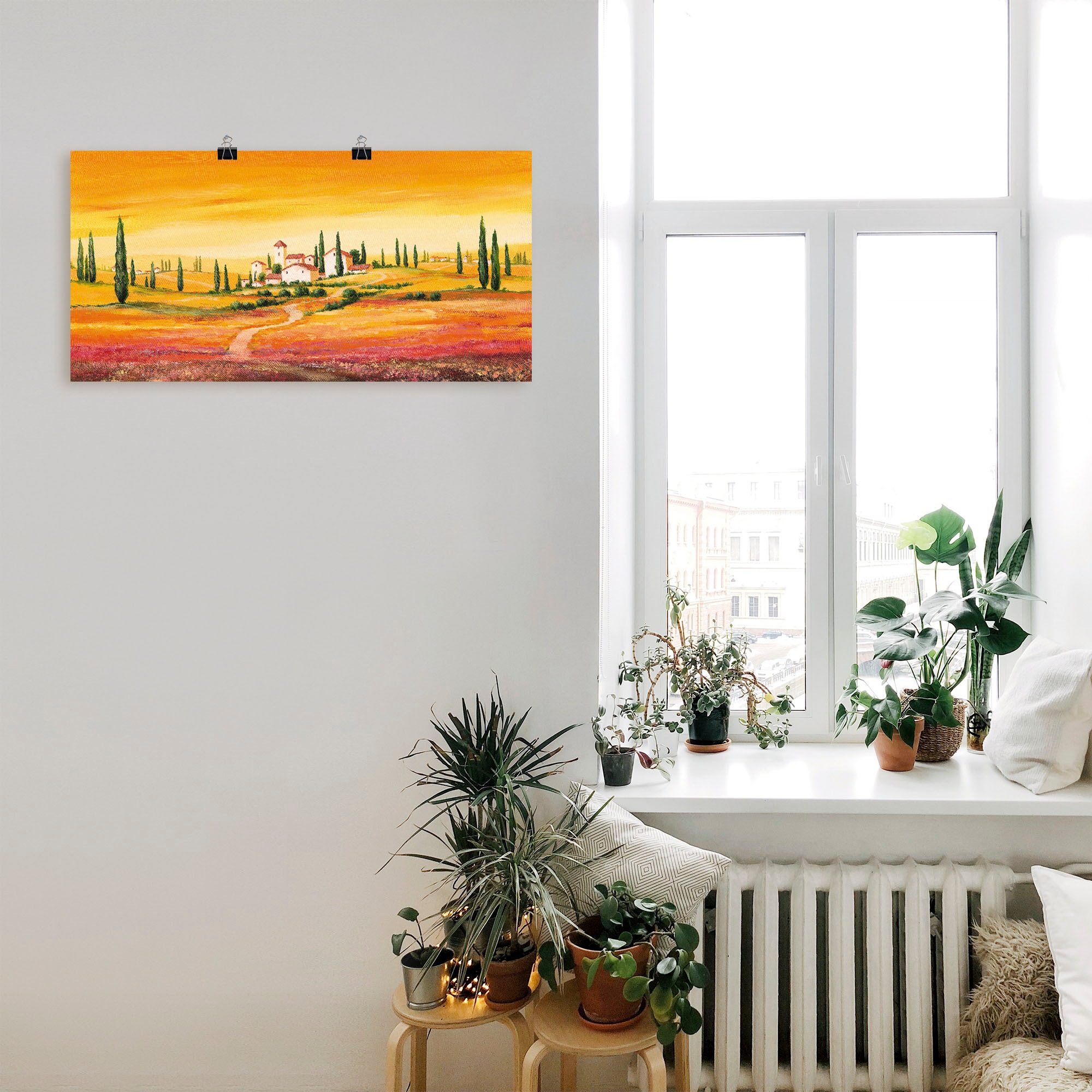 Artland Wandbild »Traumhafte toskanische Landschaft«, Europa, (1 St.), als Alubild, Outdoorbild, Leinwandbild, Poster, Wandaufkleber