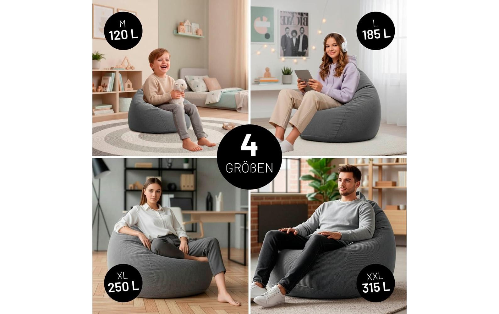 Lumaland Pouf »185 l Comfort«