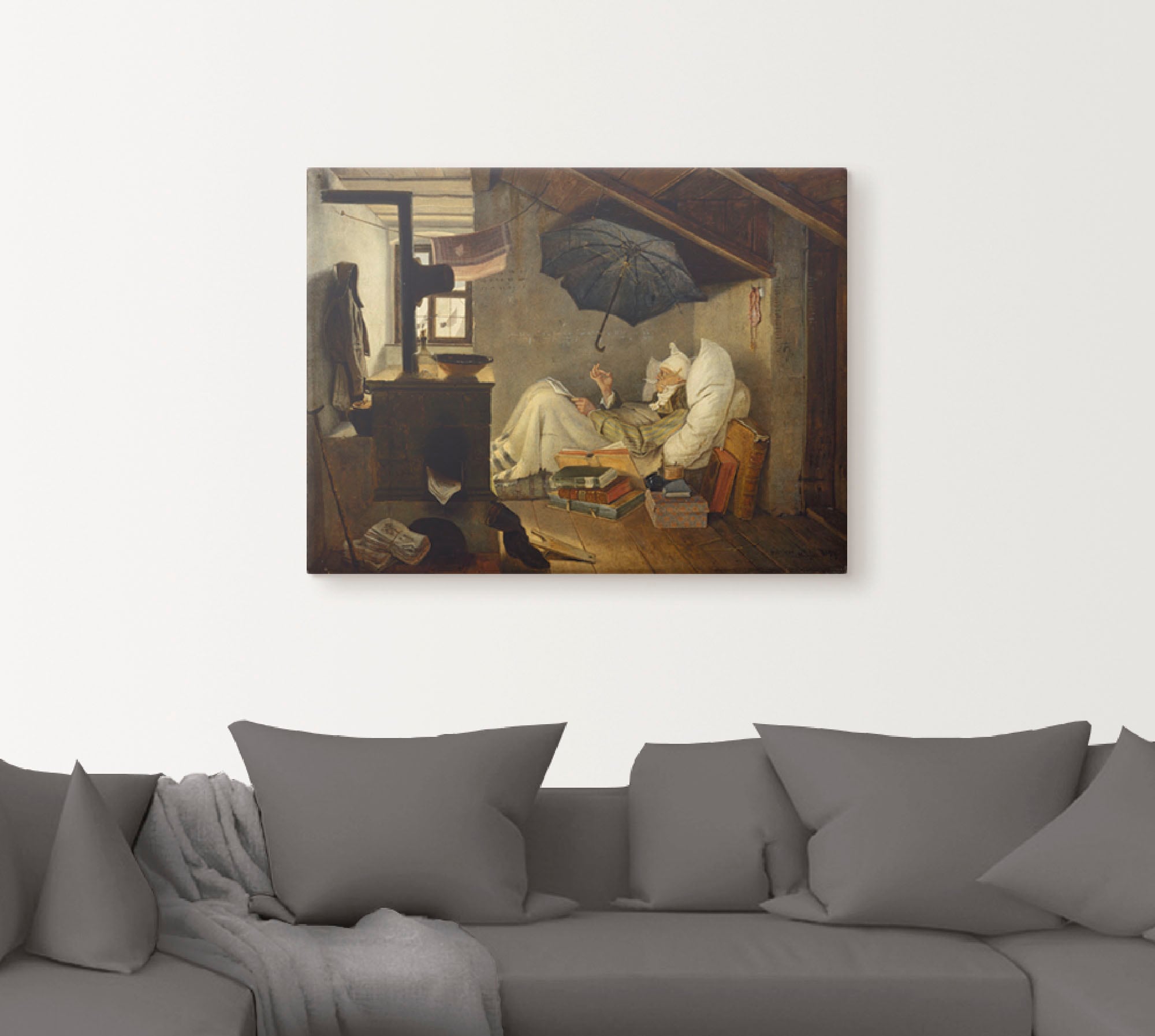 Artland Wandbild »Der arme Poet. 1839«, Mann, (1 St.), als Leinwandbild, Poster, Wandaufkleber in verschied. Grössen