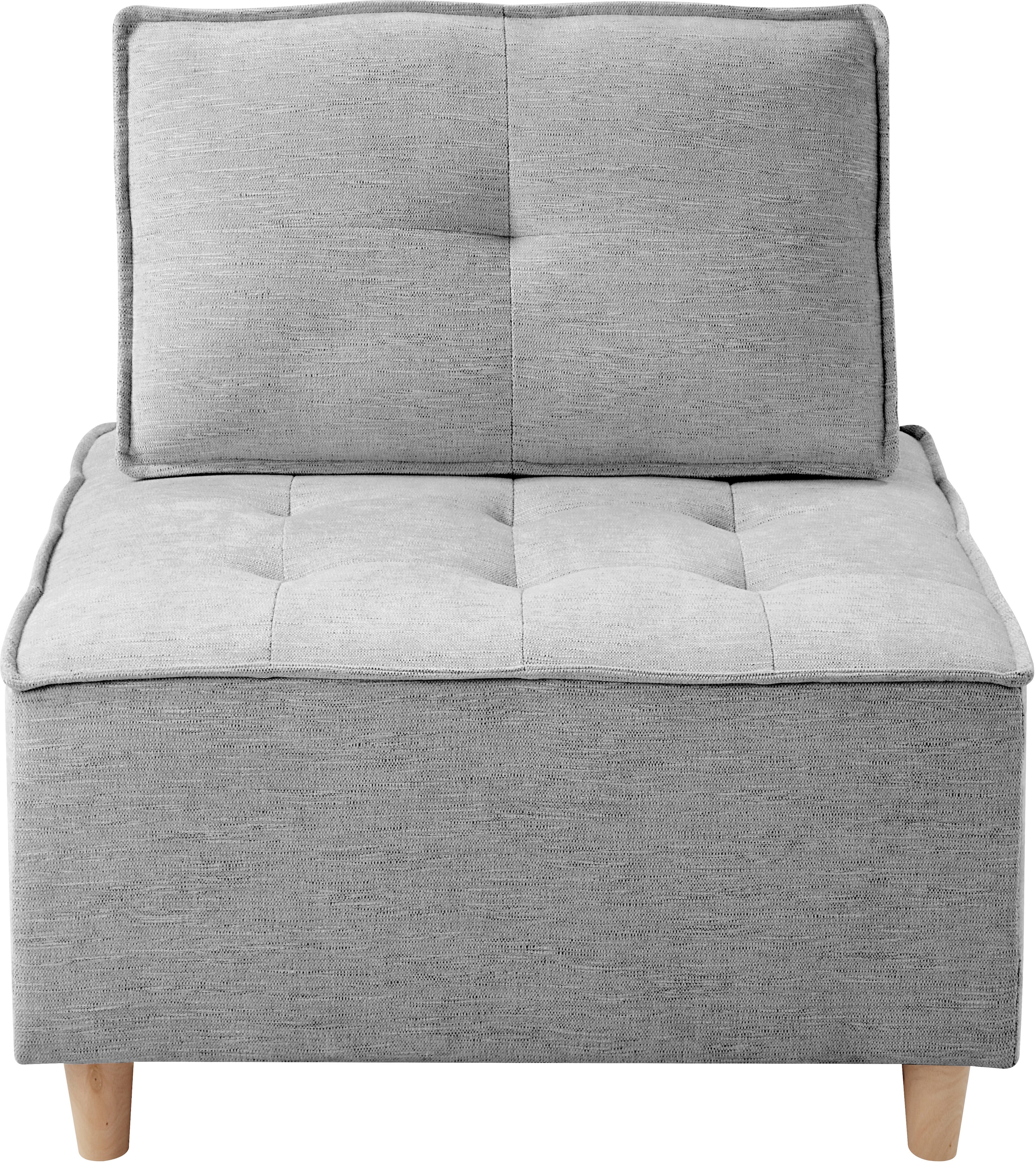 RAUM.ID Sessel »Flexid«, (1 St.), modular erweiterbar zum Sofa, inkl. Rückenkissen, Chenille-Bezug